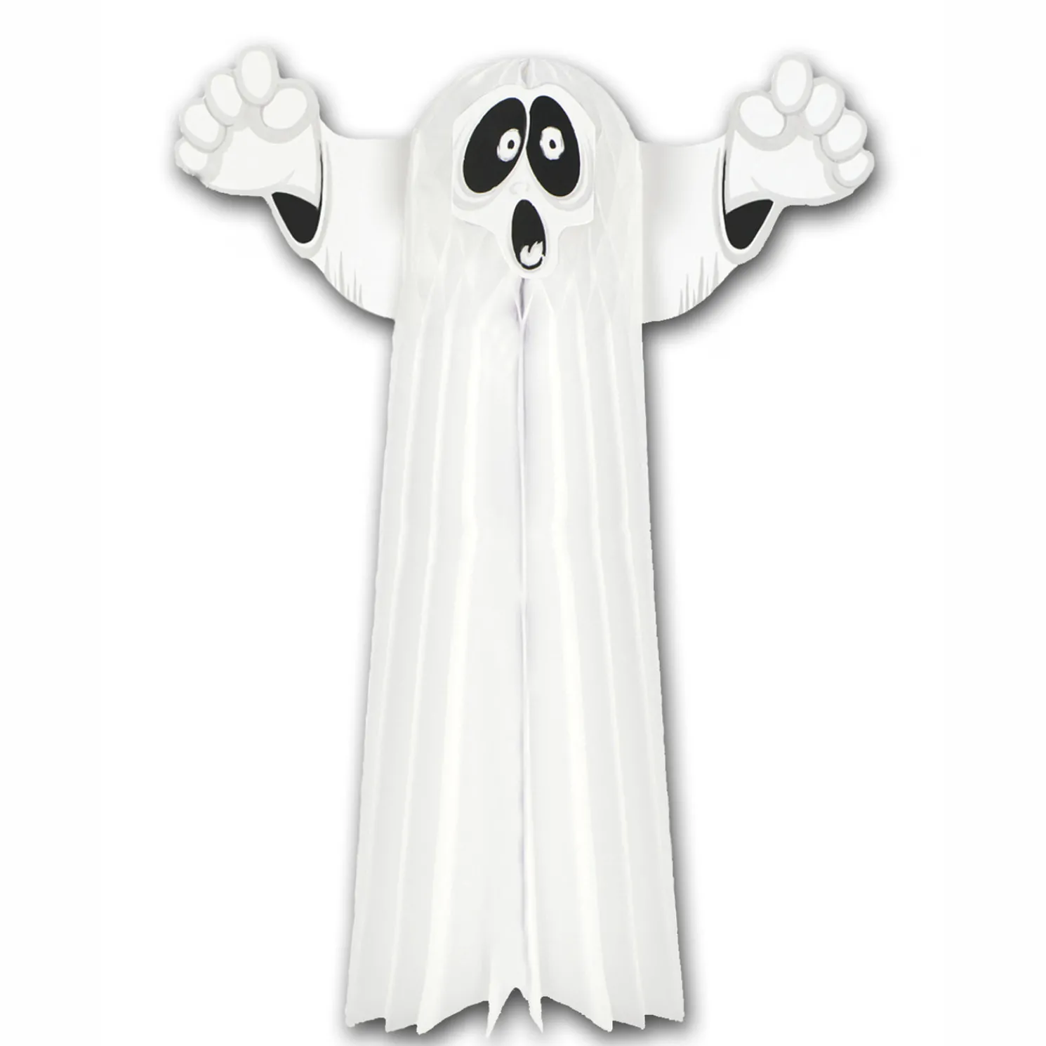 23" Beistle Hanging Tissue Paper Ghost Halloween Decoration 01841