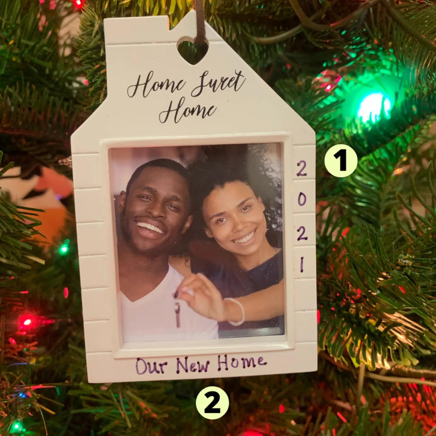 4.5" Figural New Home Personalized Christmas Ornament PF2164