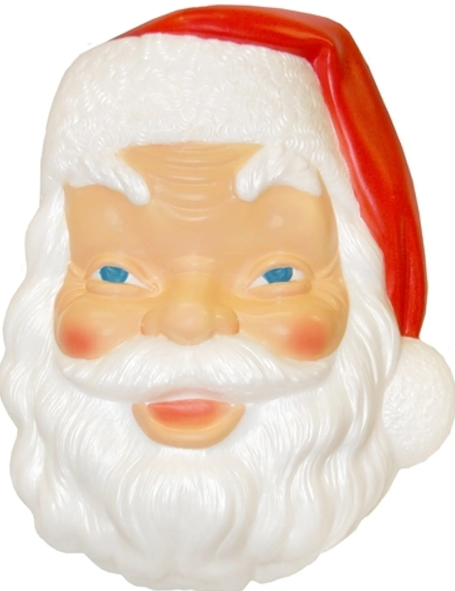 17" Santa Face Lighted Christmas Blow Mold Decoration C3410