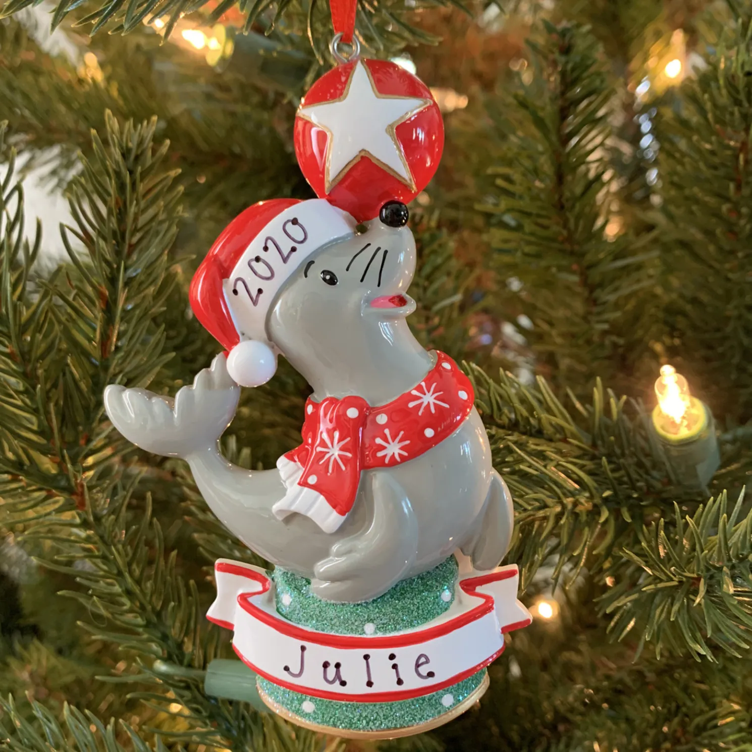 Baby Sea Lion Personalized Christmas Ornament OR1851S