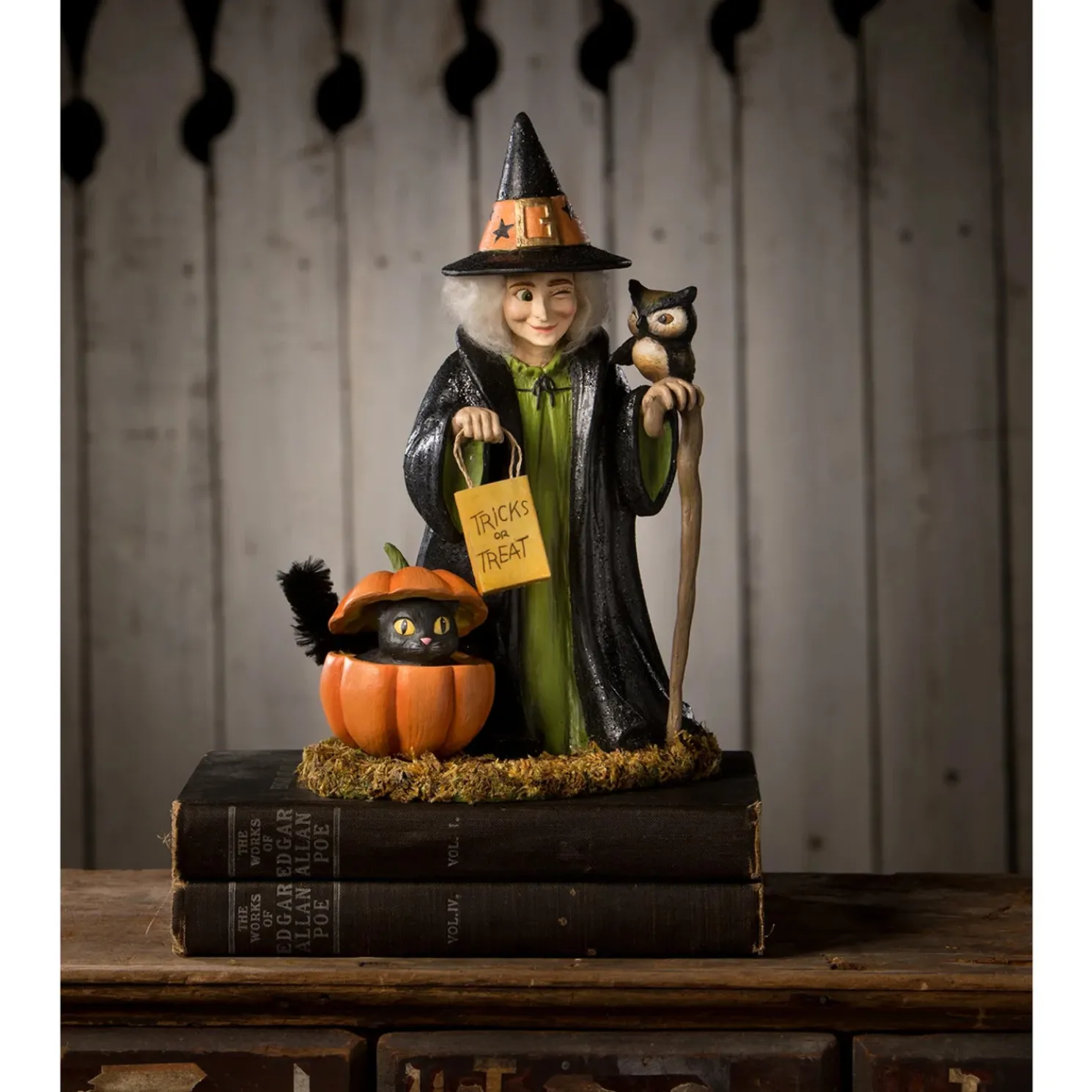 Bethany Lowe 9.25" Trick or Treat Callie Witch Halloween Figure TD3151