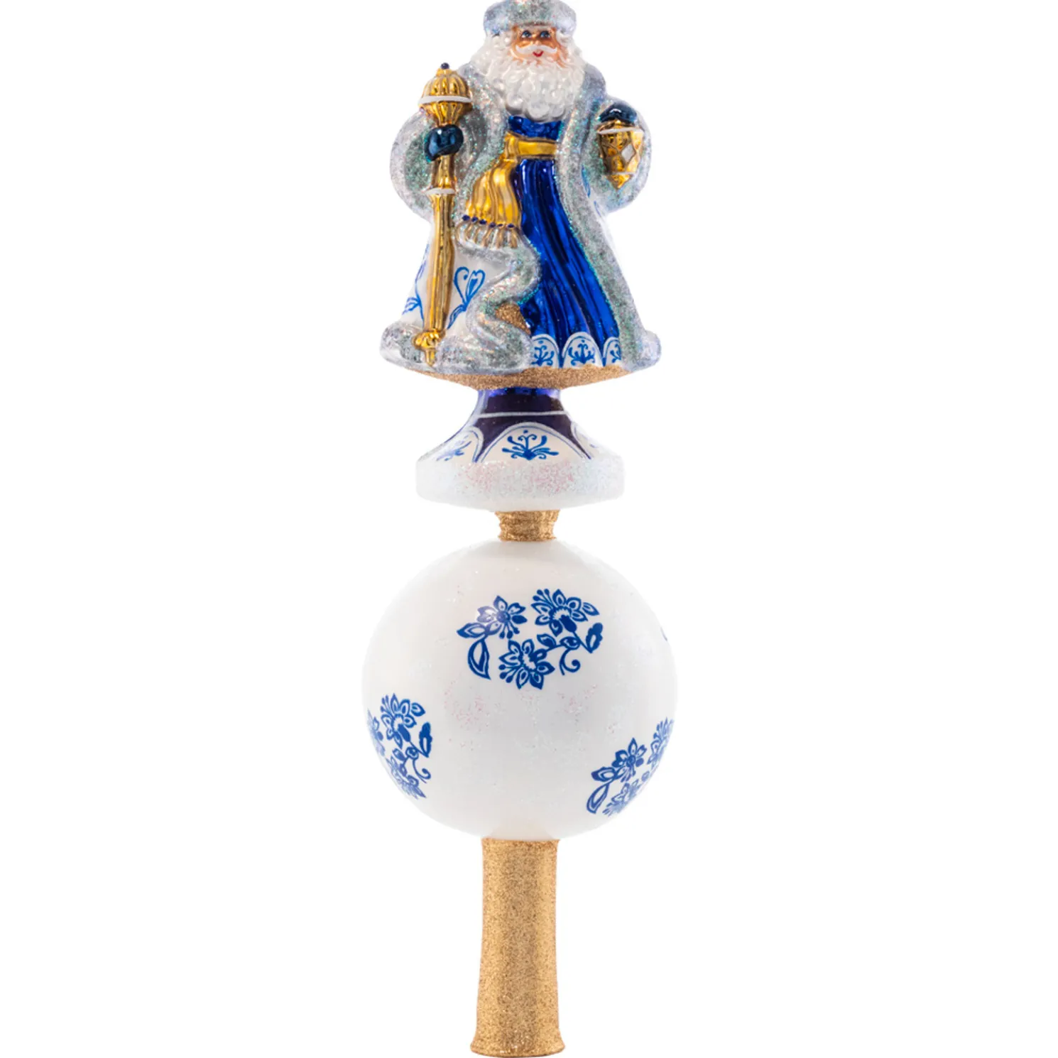 Christopher Radko Chinoiserie Elegance Santa Finial Christmas Tree Topper 1021534