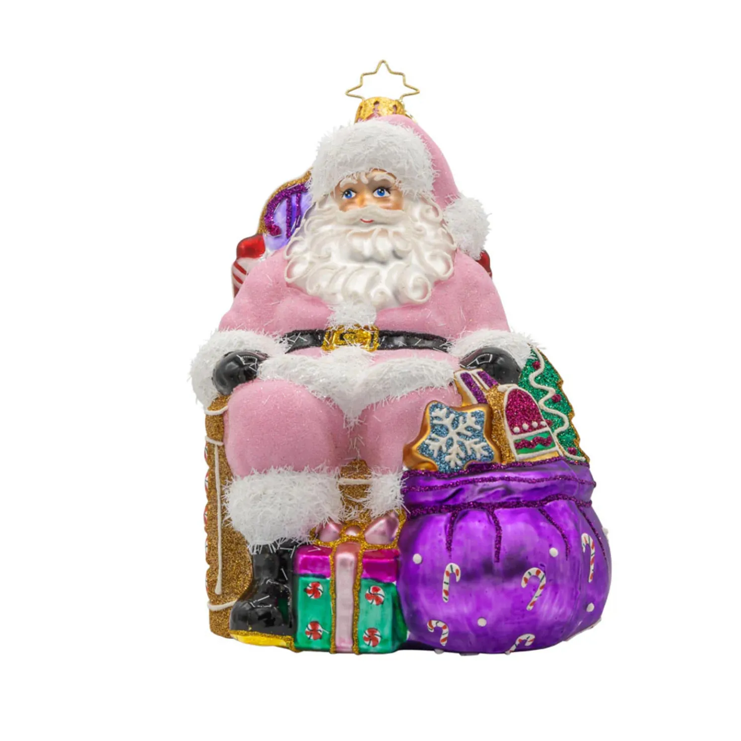 Christopher Radko Sweet Tooth Santa Glass Christmas Ornament 1022202