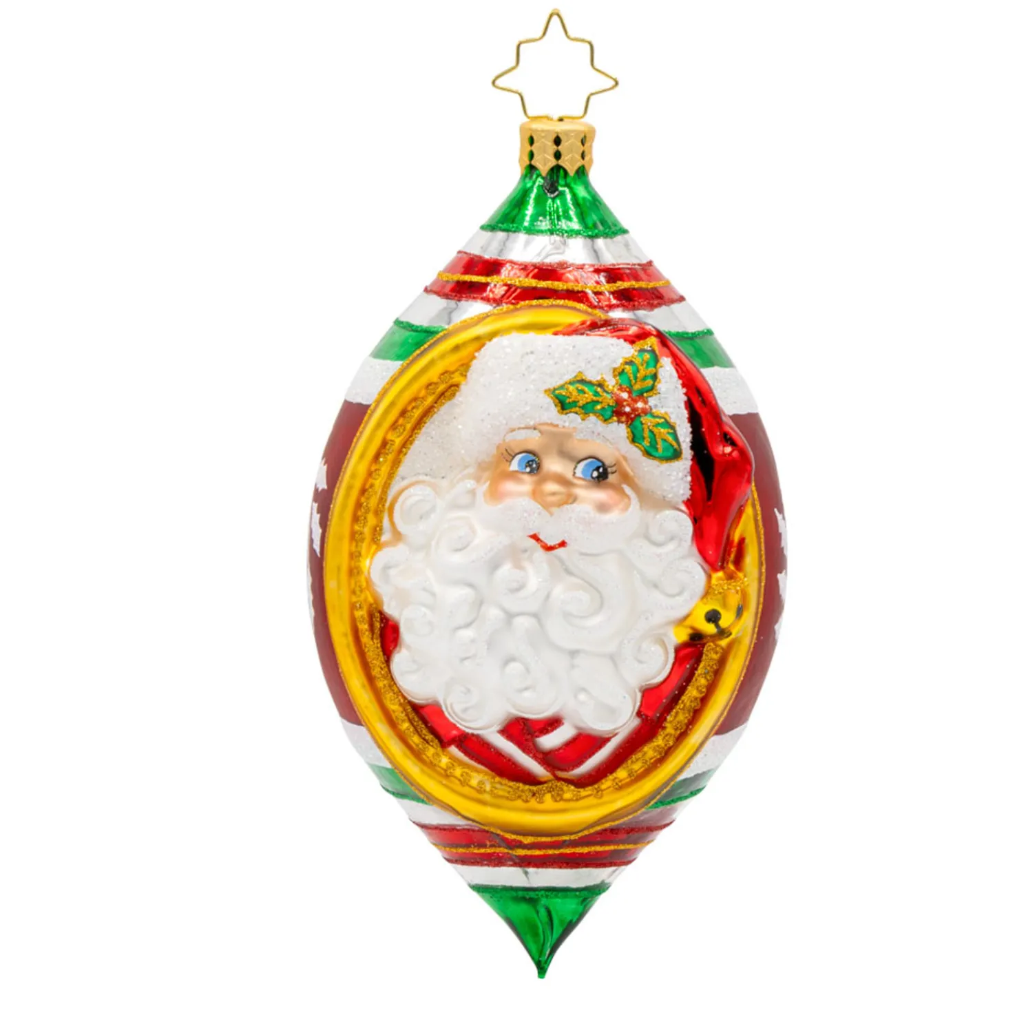 Christopher Radko Holly Jolly Christmas Glass Christmas Ornament 1022550