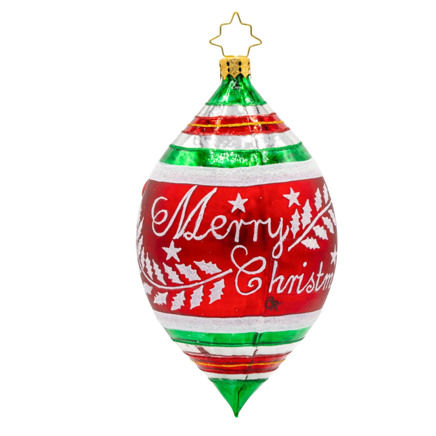 Christopher Radko Holly Jolly Christmas Glass Christmas Ornament 1022550