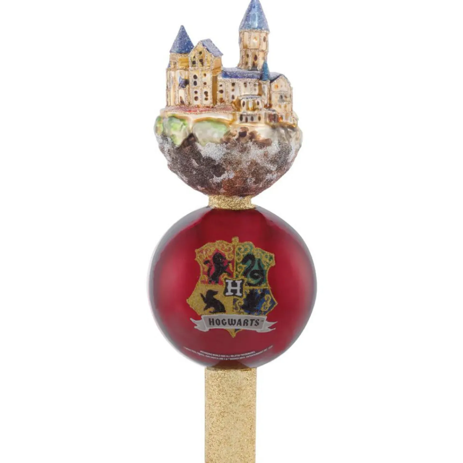Christopher Radko Hogwarts Wonderland Harry Potter Glass Christmas Tree Topper 1021690