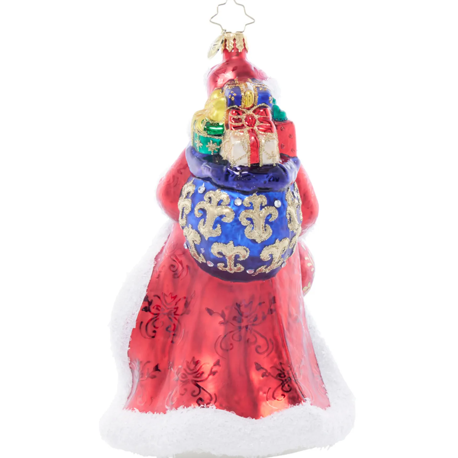 Christopher Radko Santa's Sparkling Keepsake Glass Christmas Ornament 1022012
