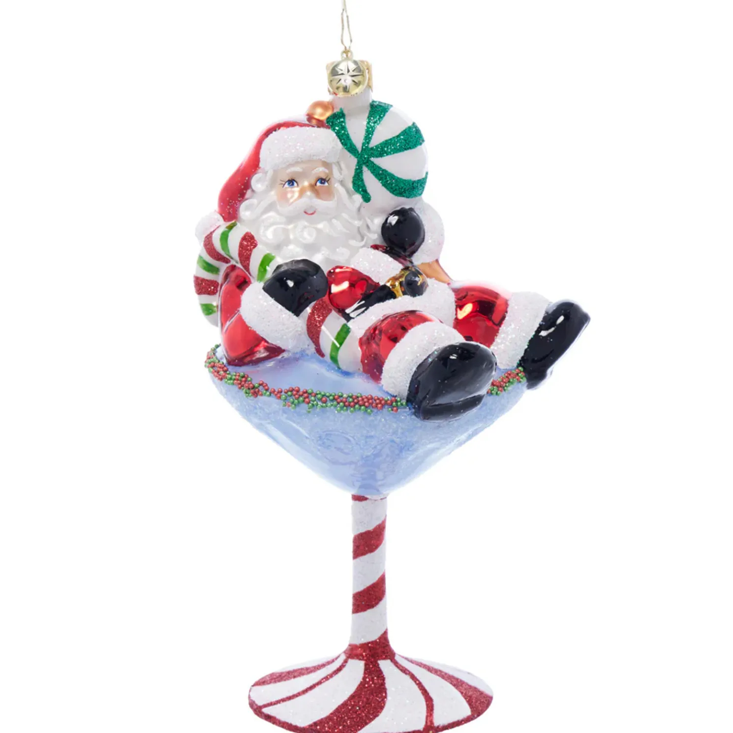 Christopher Radko Santa-tini Glass Christmas Ornament 1022062