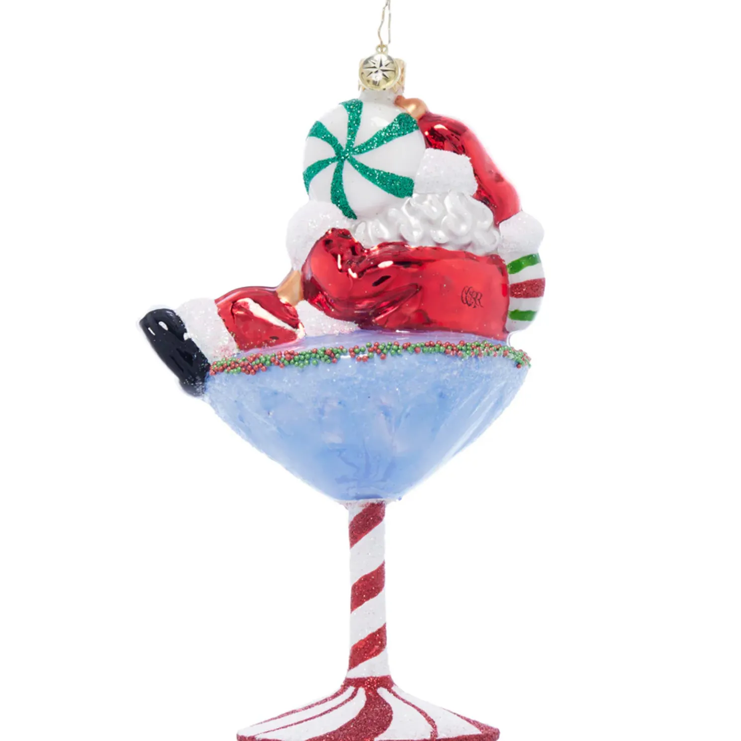 Christopher Radko Santa-tini Glass Christmas Ornament 1022062