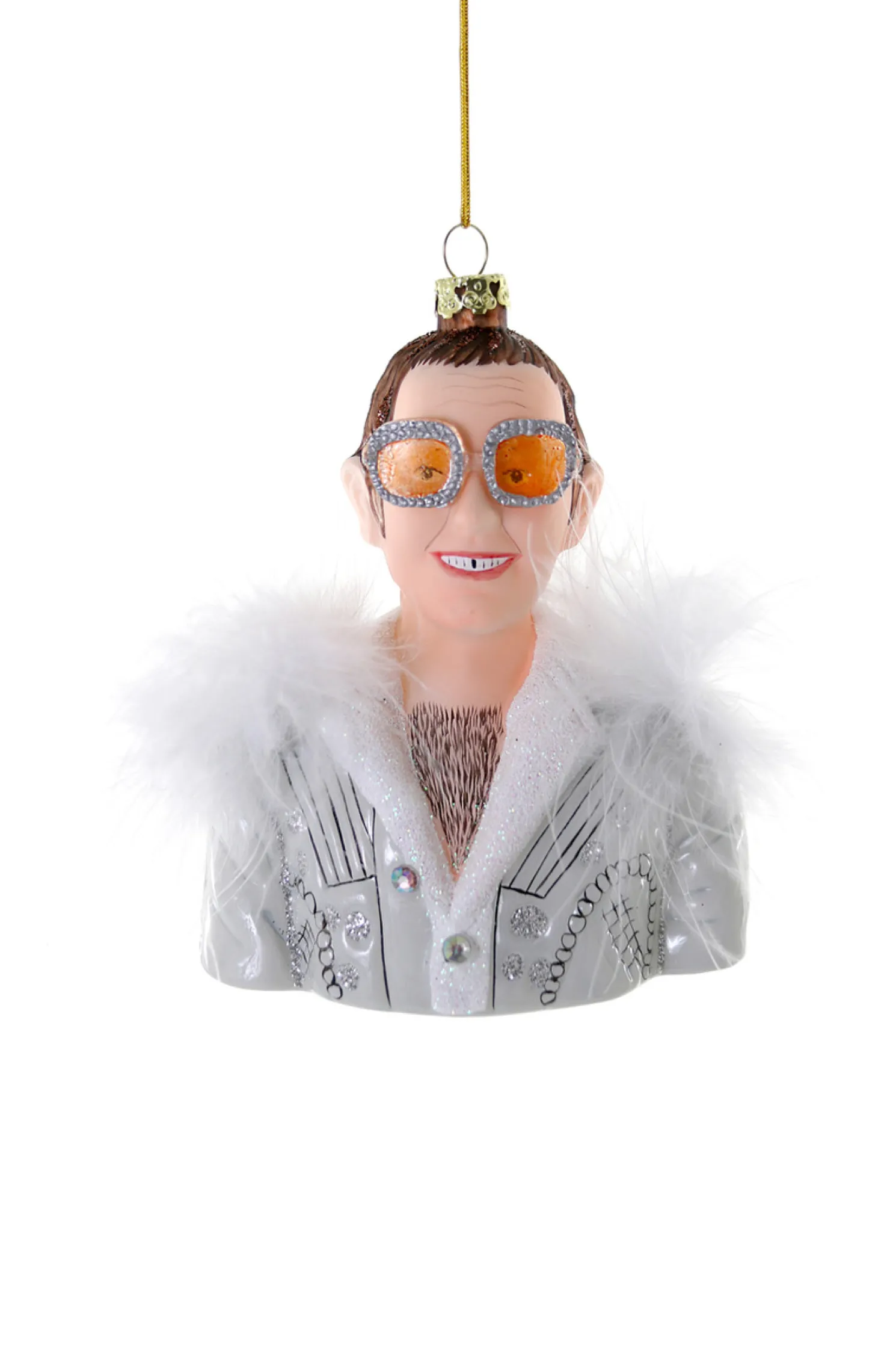 Cody Foster 5" Elton John Glass Christmas Ornament GO-8015