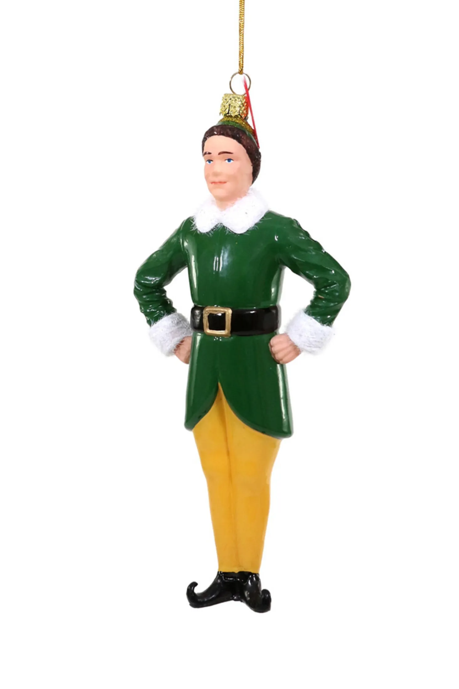 Cody Foster 7" Santa's Helper Buddy The Elf Glass Christmas Ornament GO-8728-S