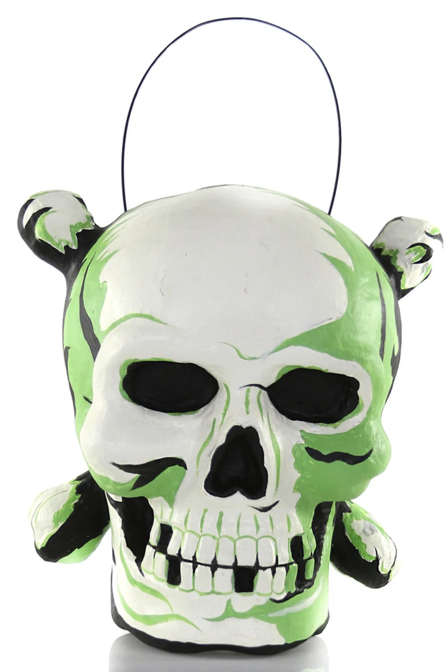 Cody Foster 10" Vintage Inspired Skull with Cross Bones Halloween Candy Bucket PM-265