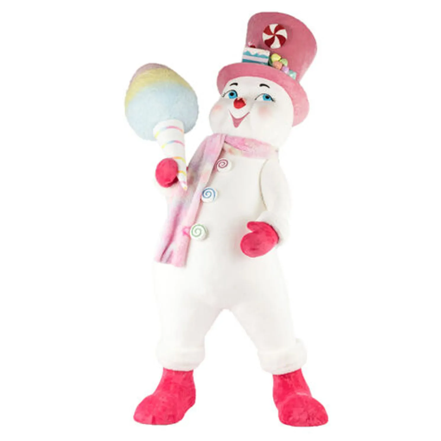 December Diamonds 44" Cotton Candy Snowman Christmas Figure 08-08787