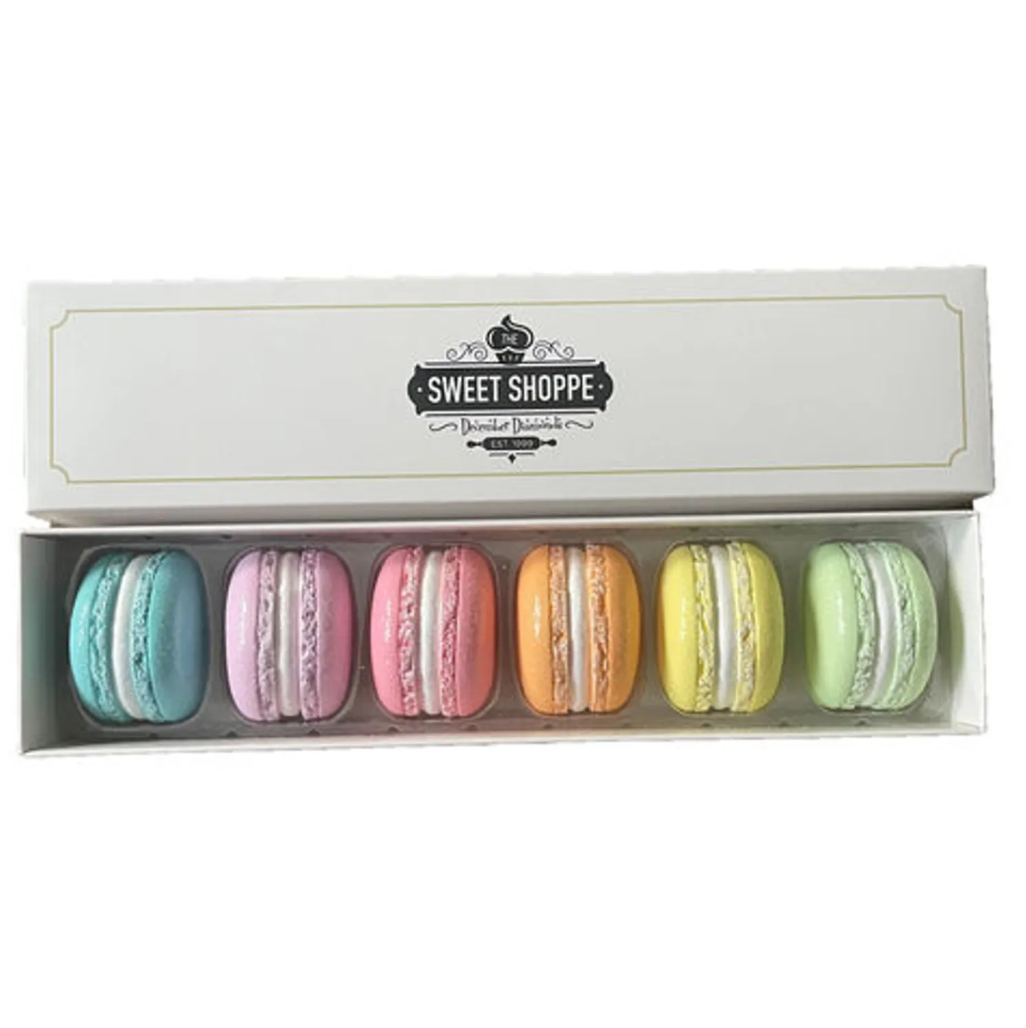 December Diamonds Set of 6 Rainbow Macaron Christmas Ornaments 55-55701