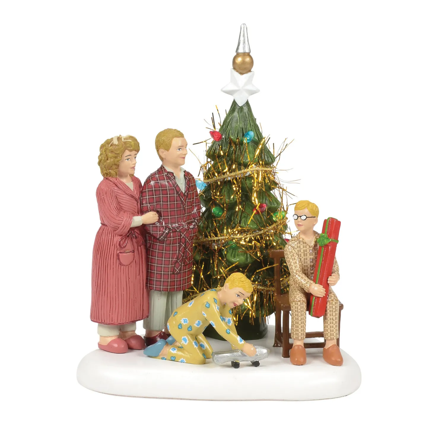 Department 56 A Christmas Story Village The Family Opens Their Gifts Figure 6015617
