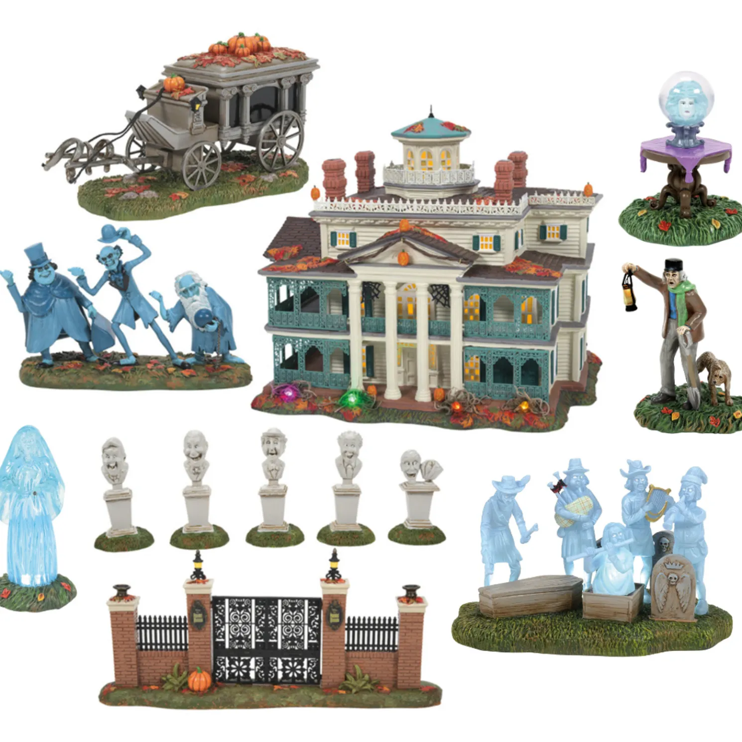 Department 56 Disneyland Haunted Mansion Village 2025 Full 9 pc Set