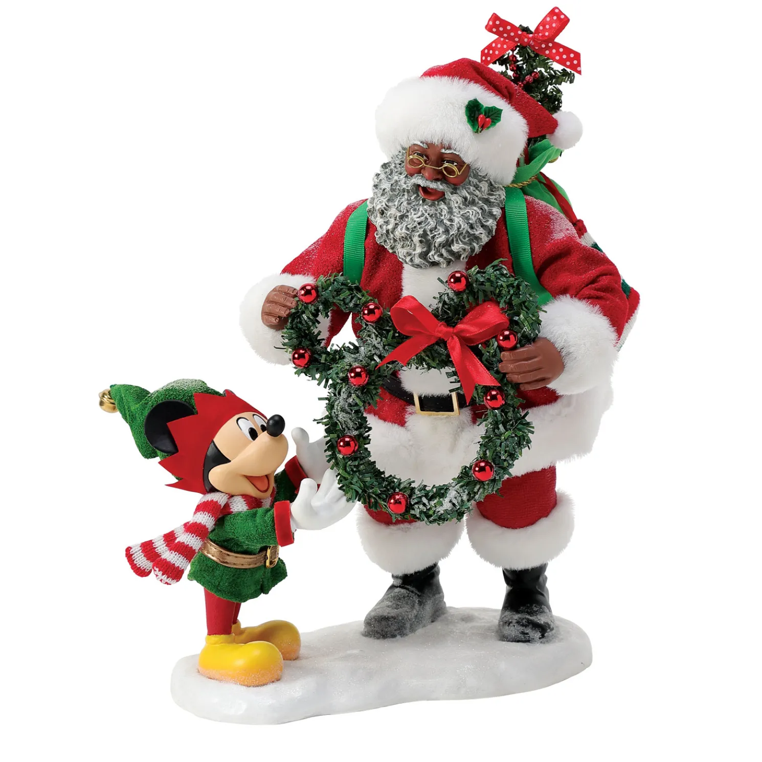 Department 56 Possible Dreams African American Santa Evergreen Friendship Mickey Figure 6013931