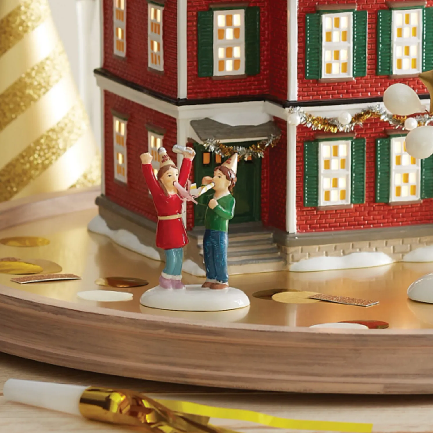 Department 56 Snow Village We Made It Until Midnight Figure 6011425