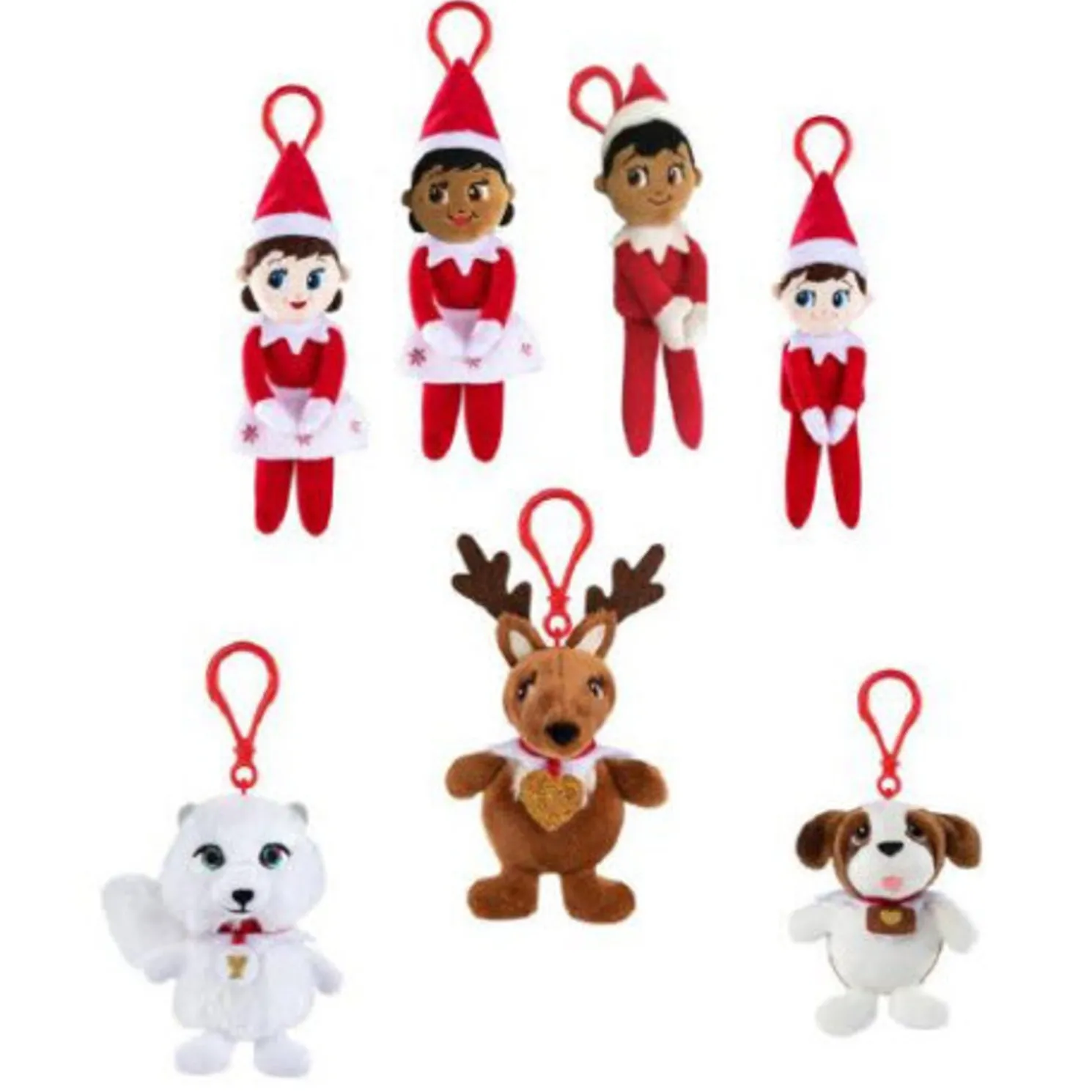 Elf On The Shelf Plushee Pals Mini Clip-Ons Dog Fox Reindeer Girl or Boy