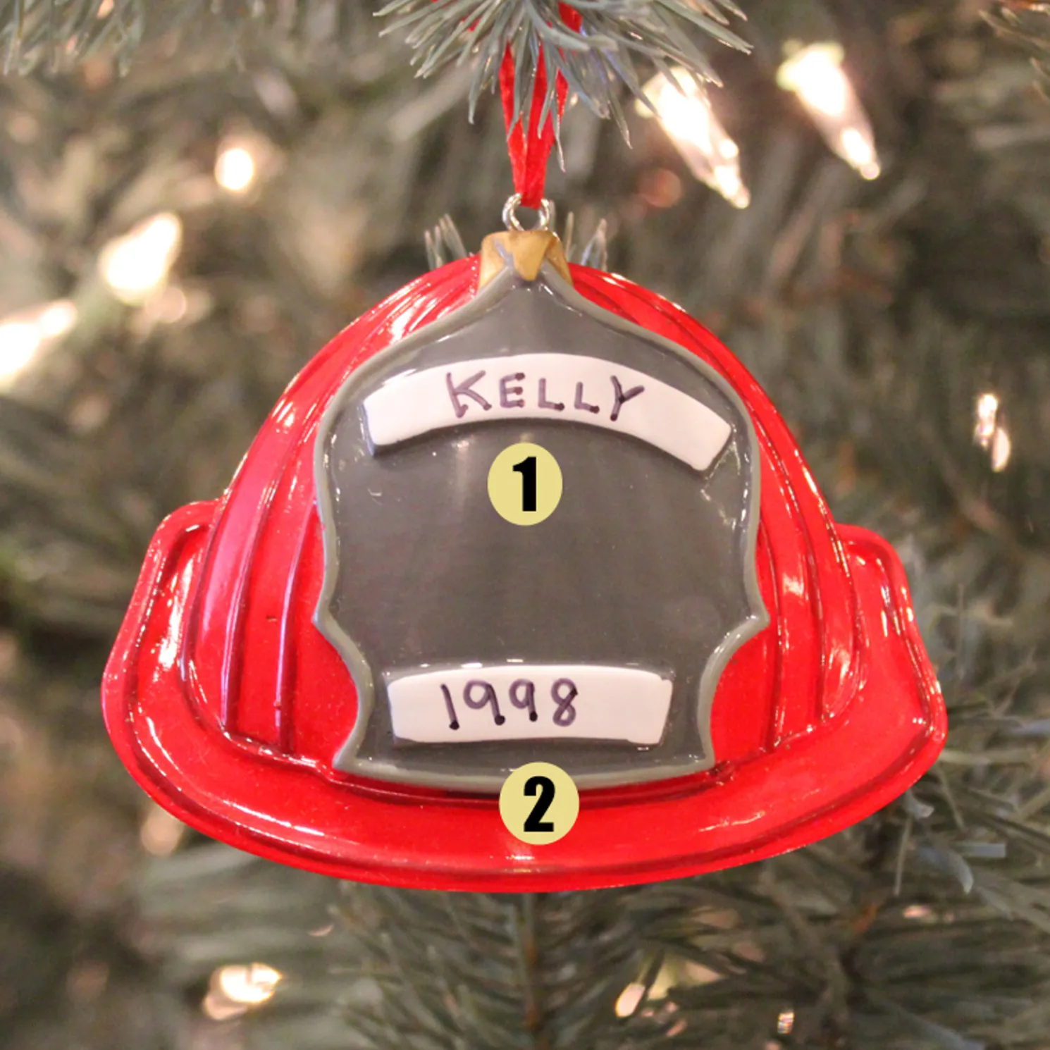 Fireman Hat Personalized Christmas Ornament OR1028