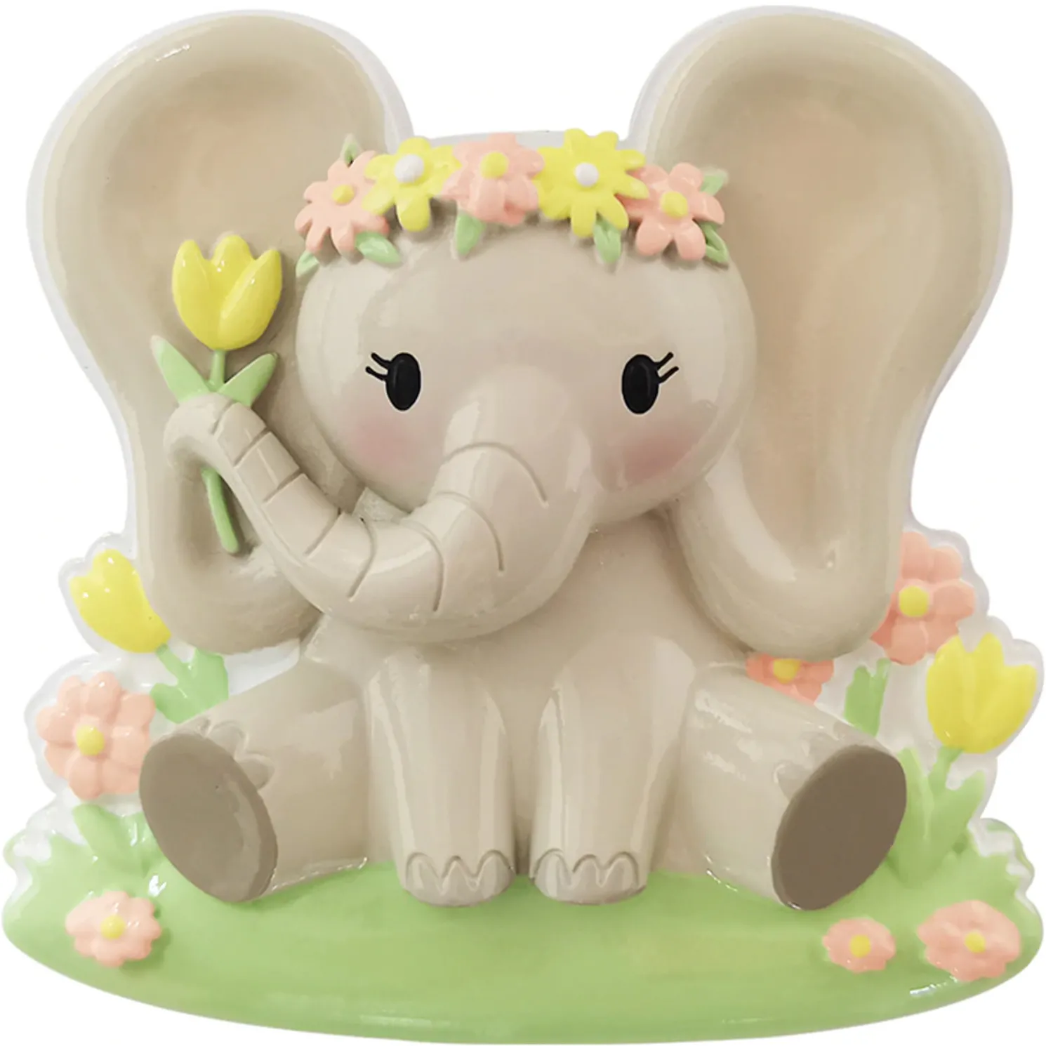 Girl Baby Elephant Personalized Christmas Ornament OR2361-F