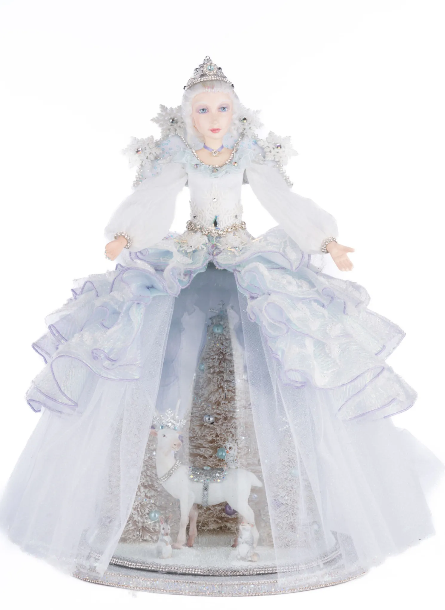 Katherine's Collection 20" Queen Crystalline Cloche and Doll Christmas Decoration 28-428291