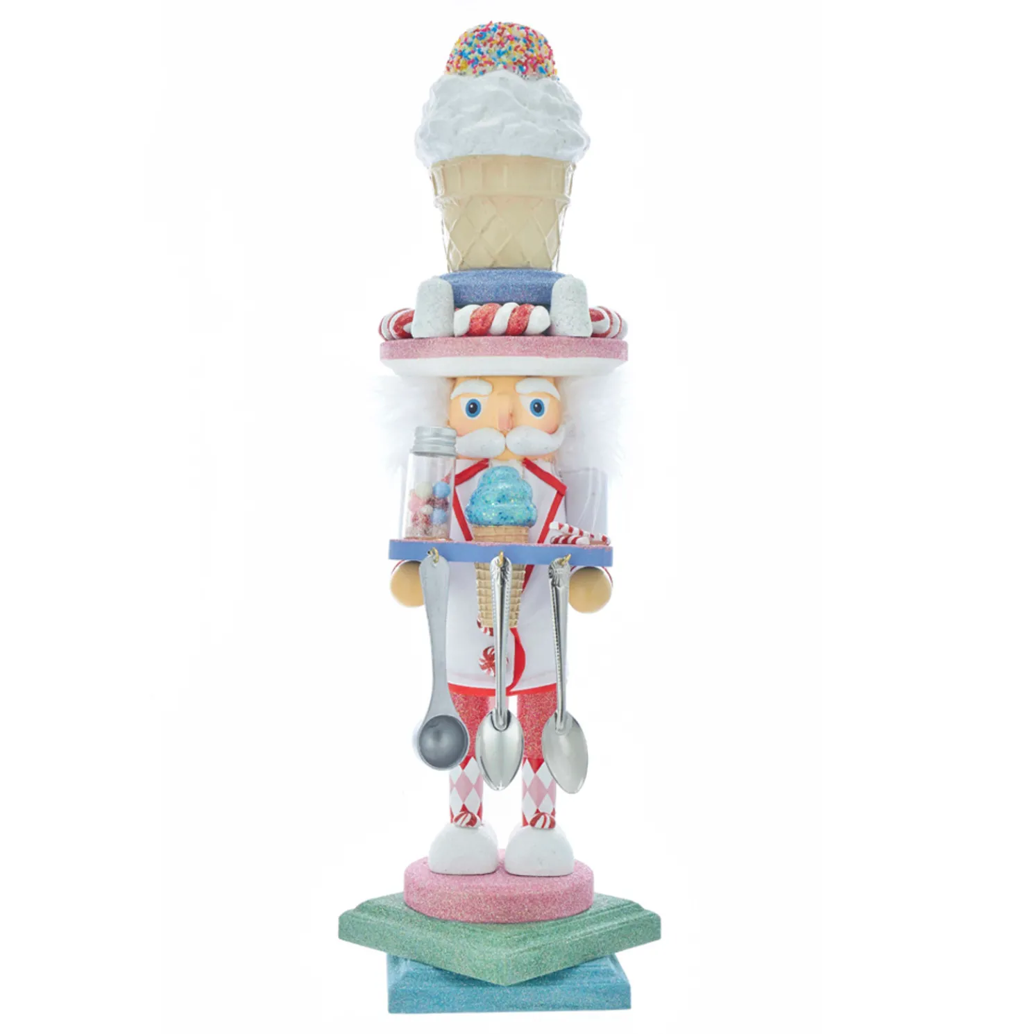 Kurt Adler 19" Hollywood Nutcrackers Ice Cream Nutcracker Christmas Figure HA0404