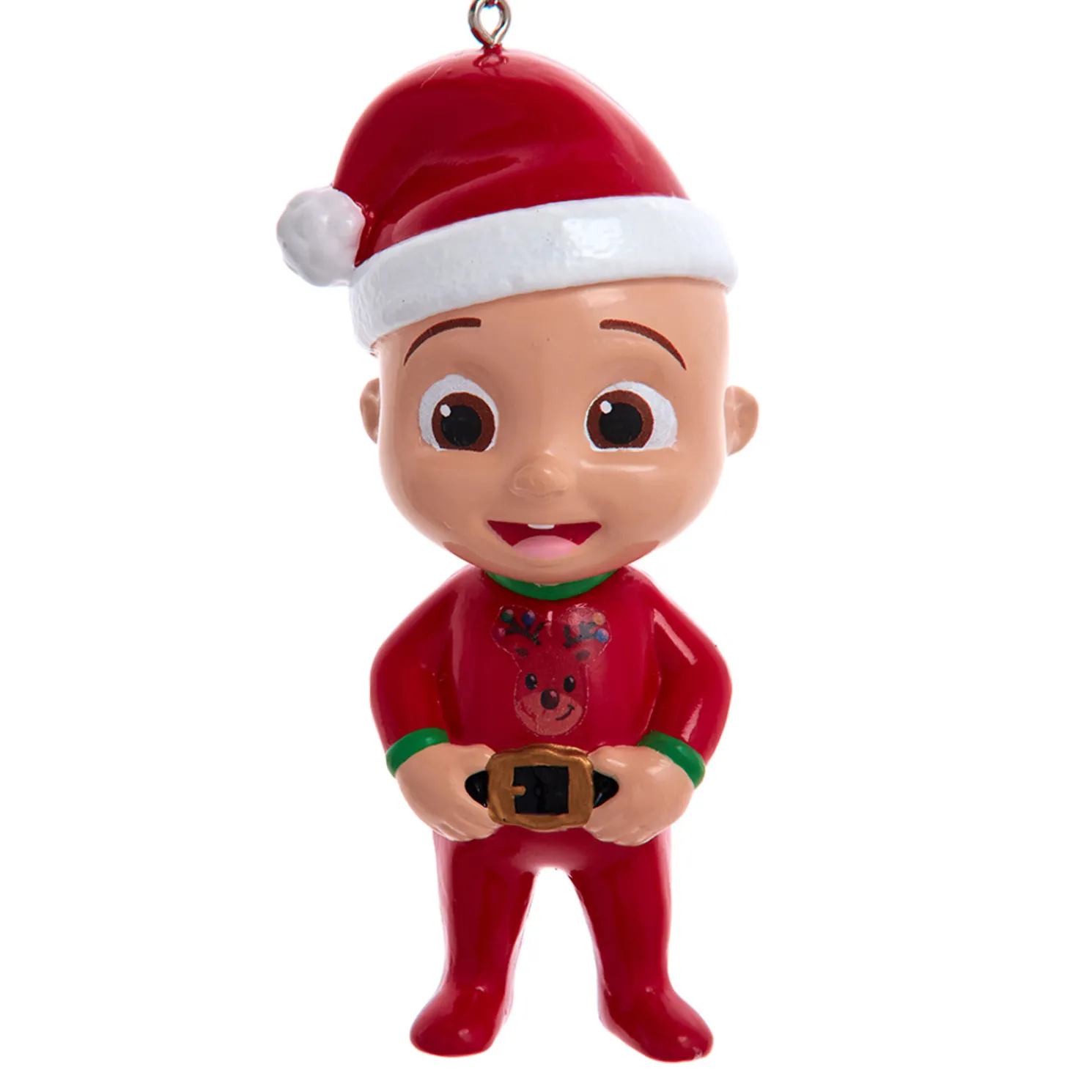 Kurt Adler Cocomelon JJ With Santa Hat Christmas Ornament CO1231