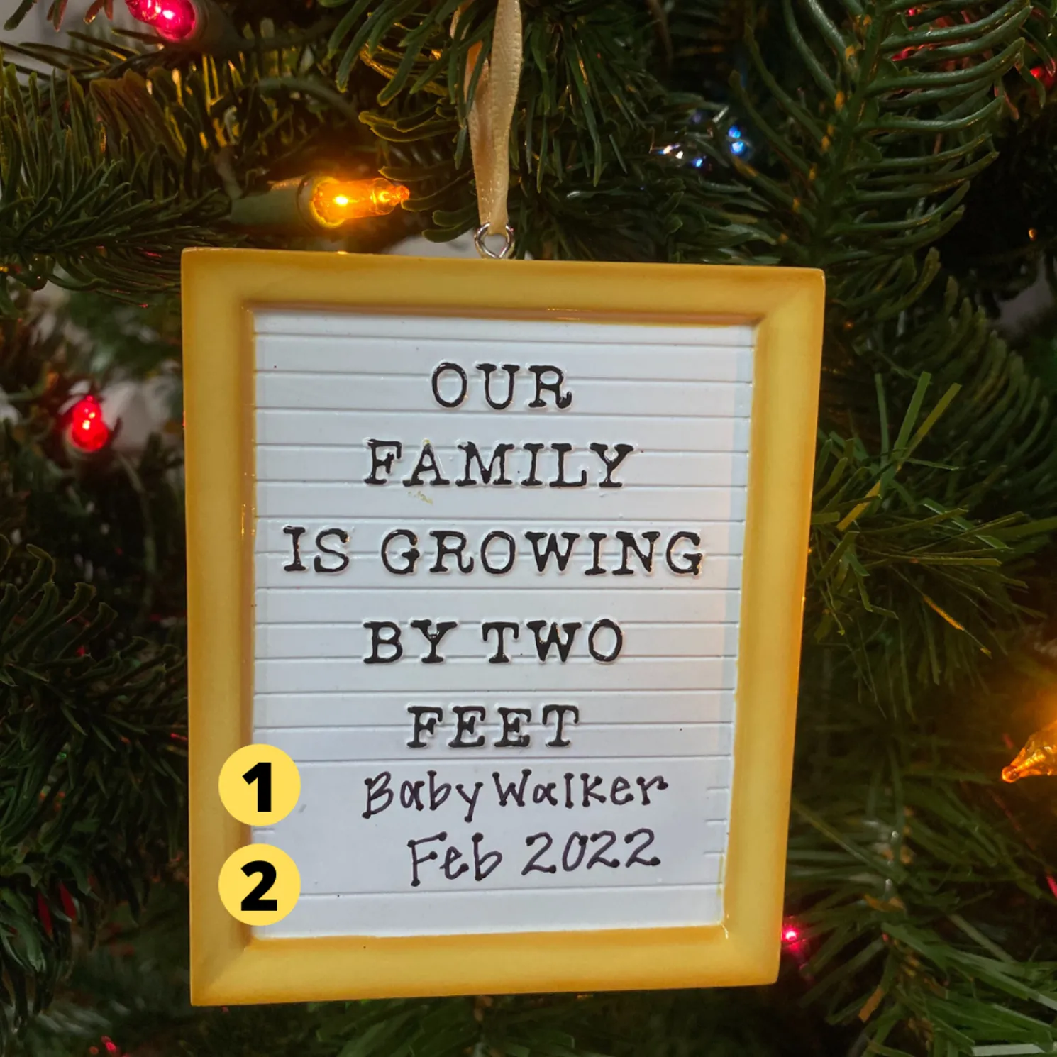 Letter Board Personalized Christmas Ornament OR2181