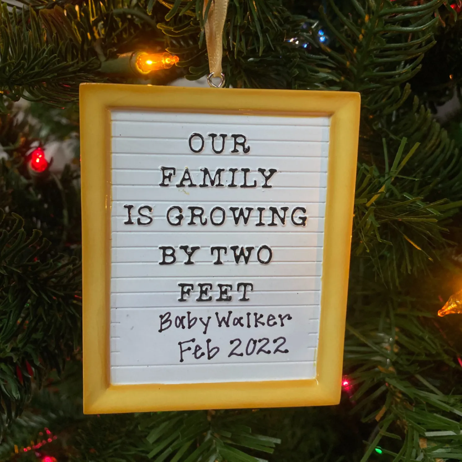 Letter Board Personalized Christmas Ornament OR2181