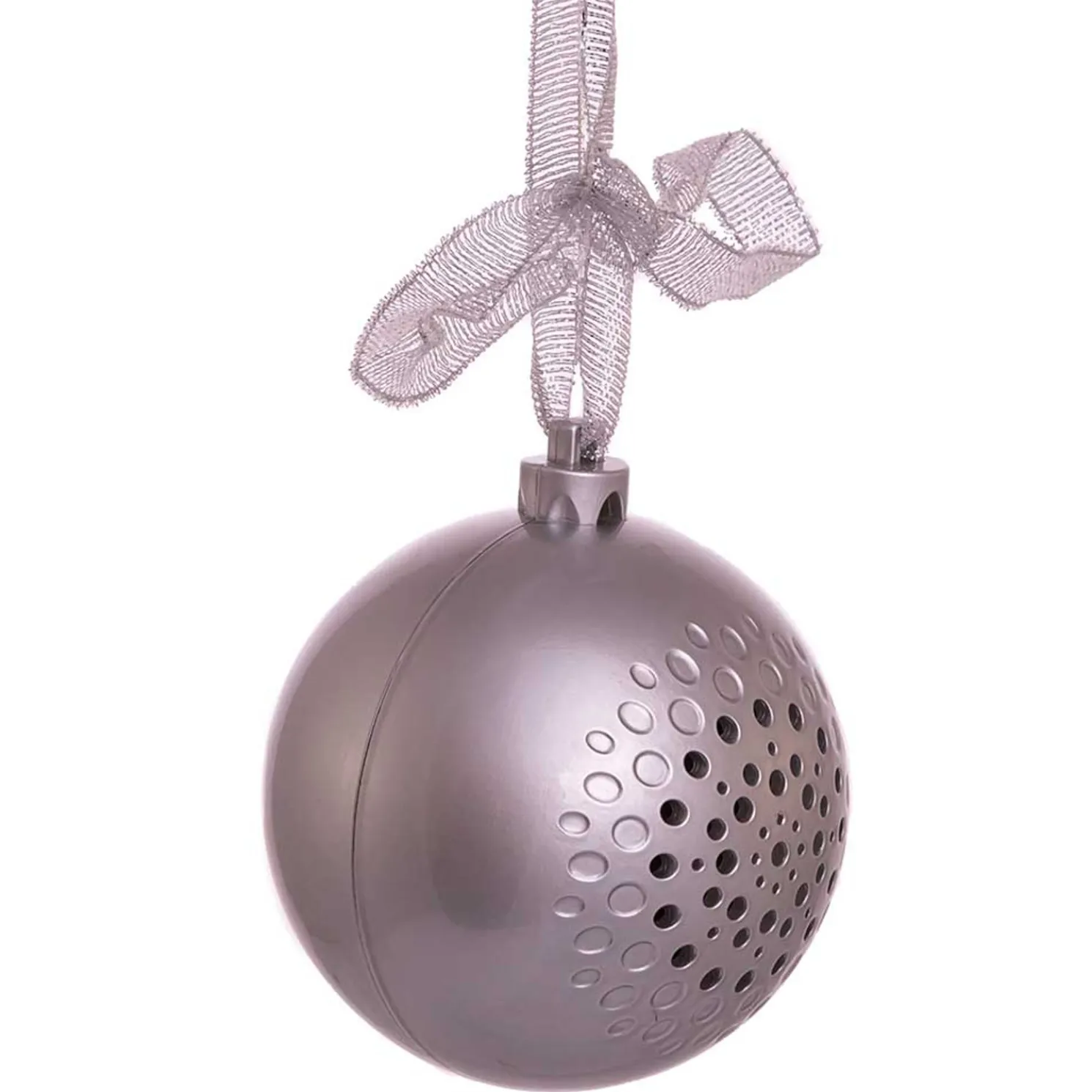 70MM Bluetooth Musical Silver Ball Christmas Ornament USB1300