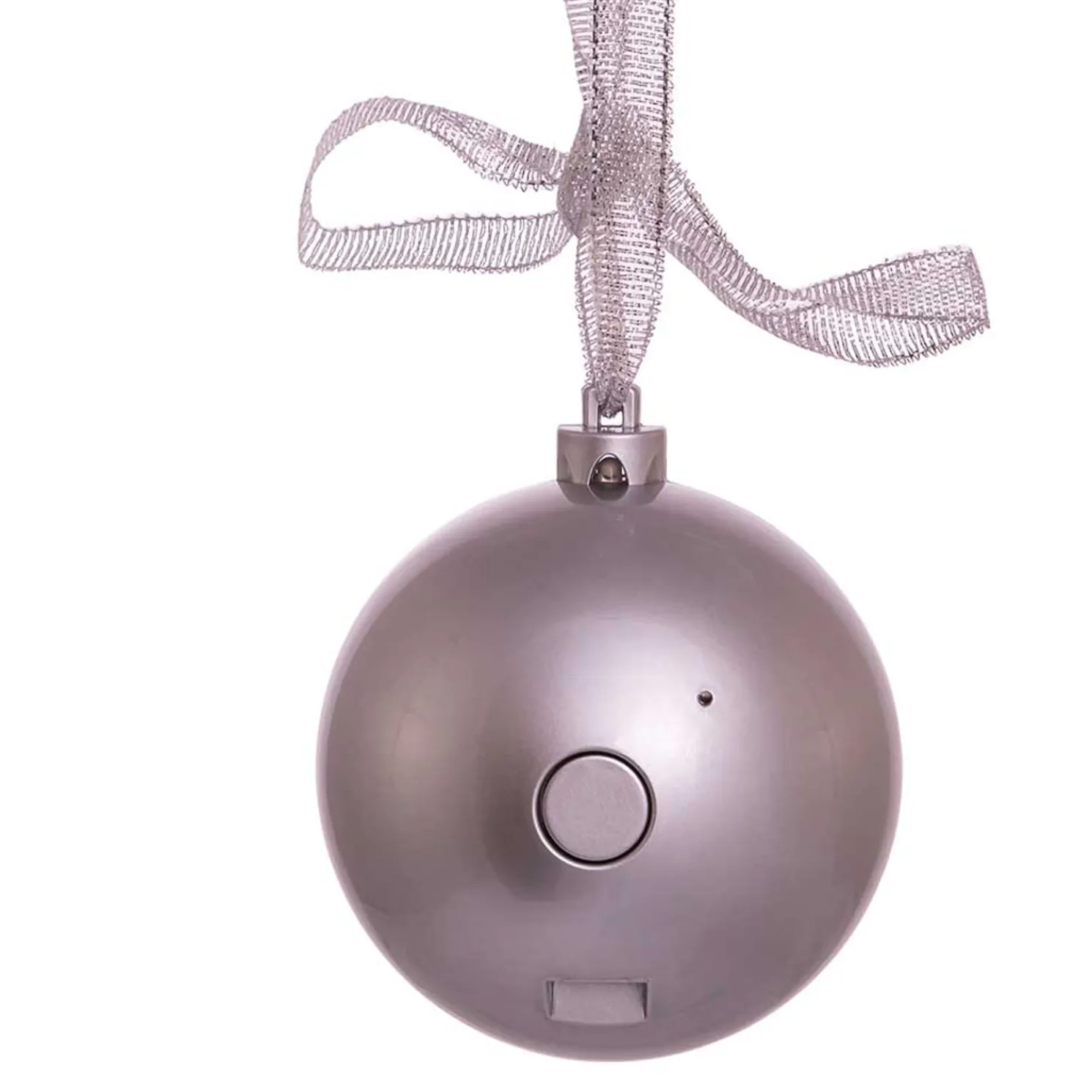 70MM Bluetooth Musical Silver Ball Christmas Ornament USB1300