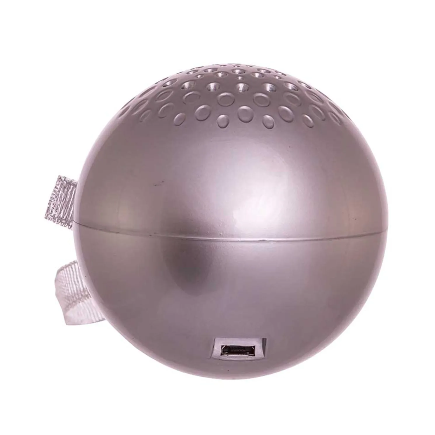 70MM Bluetooth Musical Silver Ball Christmas Ornament USB1300