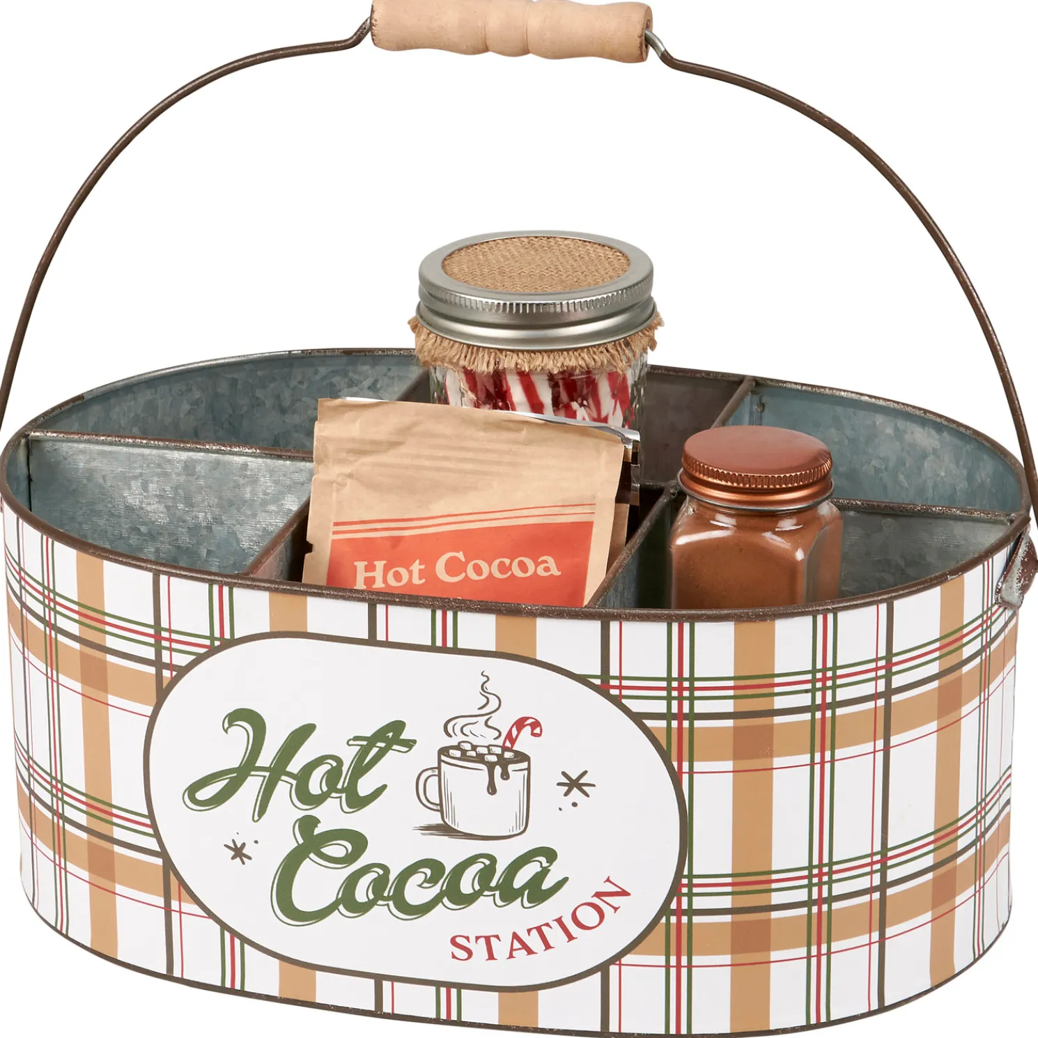 Primitives By Kathy 12" Christmas Hot Cocoa Station Caddy 119060