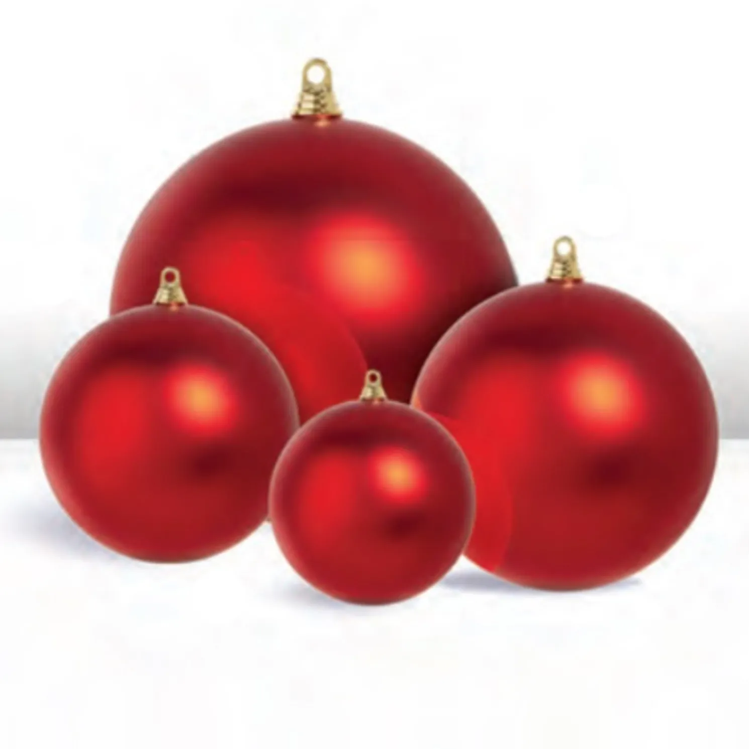 Raz 3", 4", 6", or 10" Large Red Matte Ball Christmas Ornaments