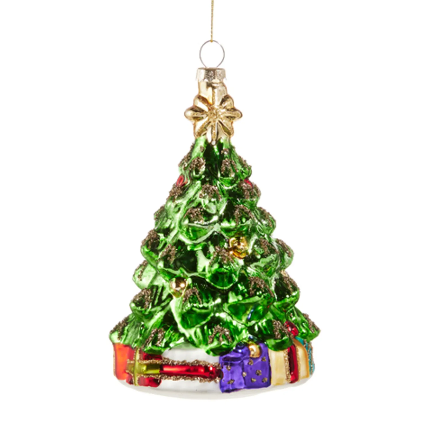 Raz 5.5" Christmas Tree Glass Ornament 4520880