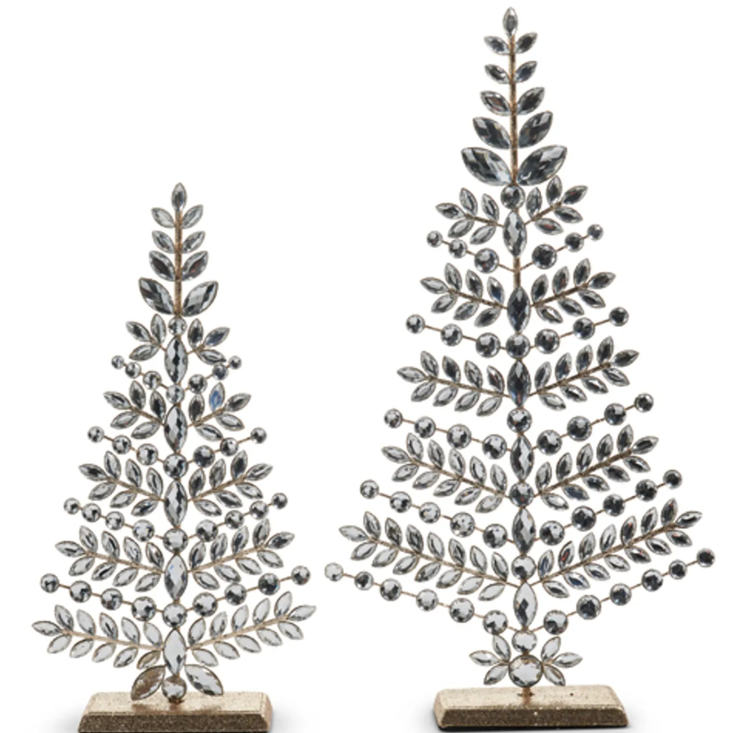 Raz 19" Clear Jeweled Christmas Tree Figure 4513512