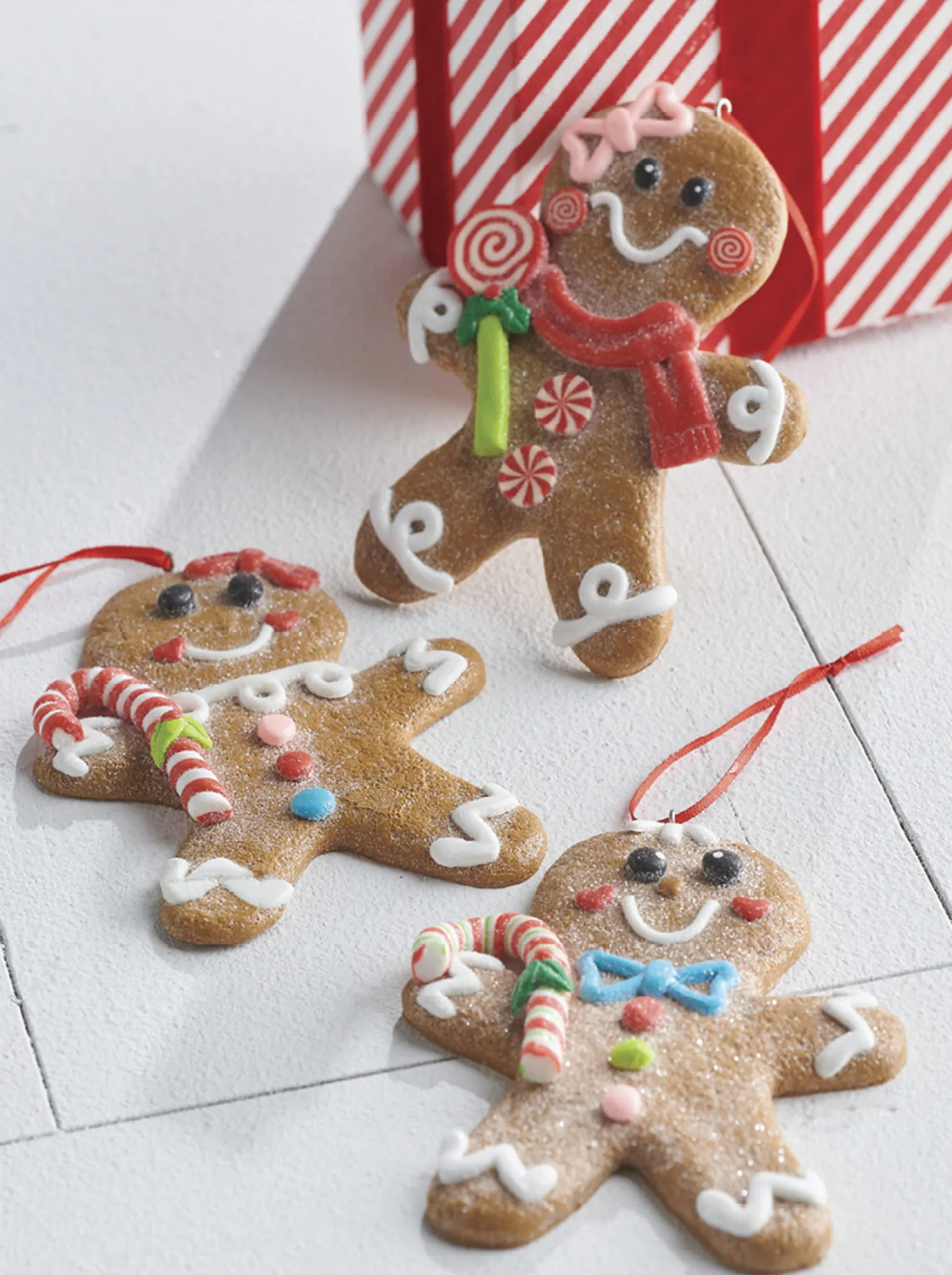 Raz 5" Decorated Gingerbread Boy or Girl Christmas Ornament 4015547