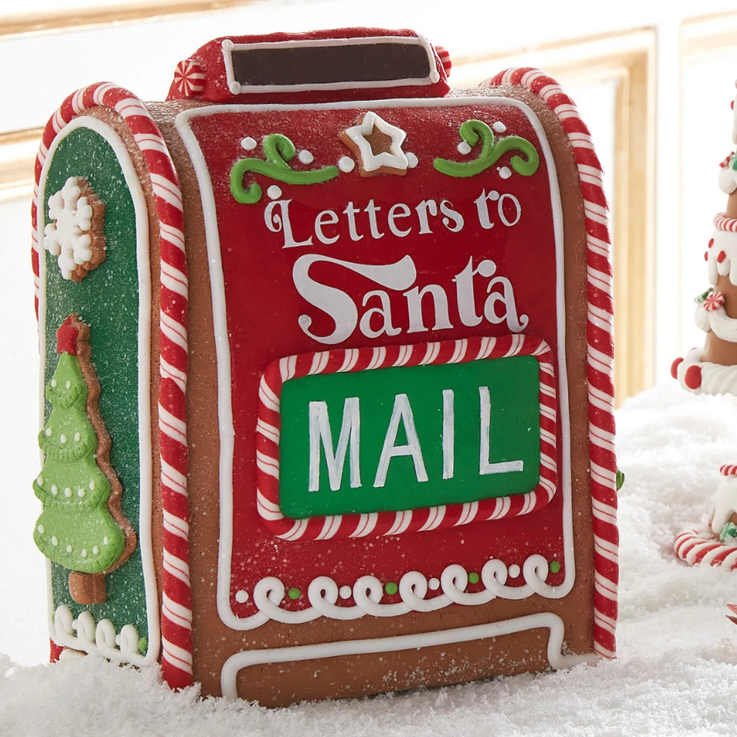 Raz 8" Gingerbread Mail Box Christmas Decoration 4516672