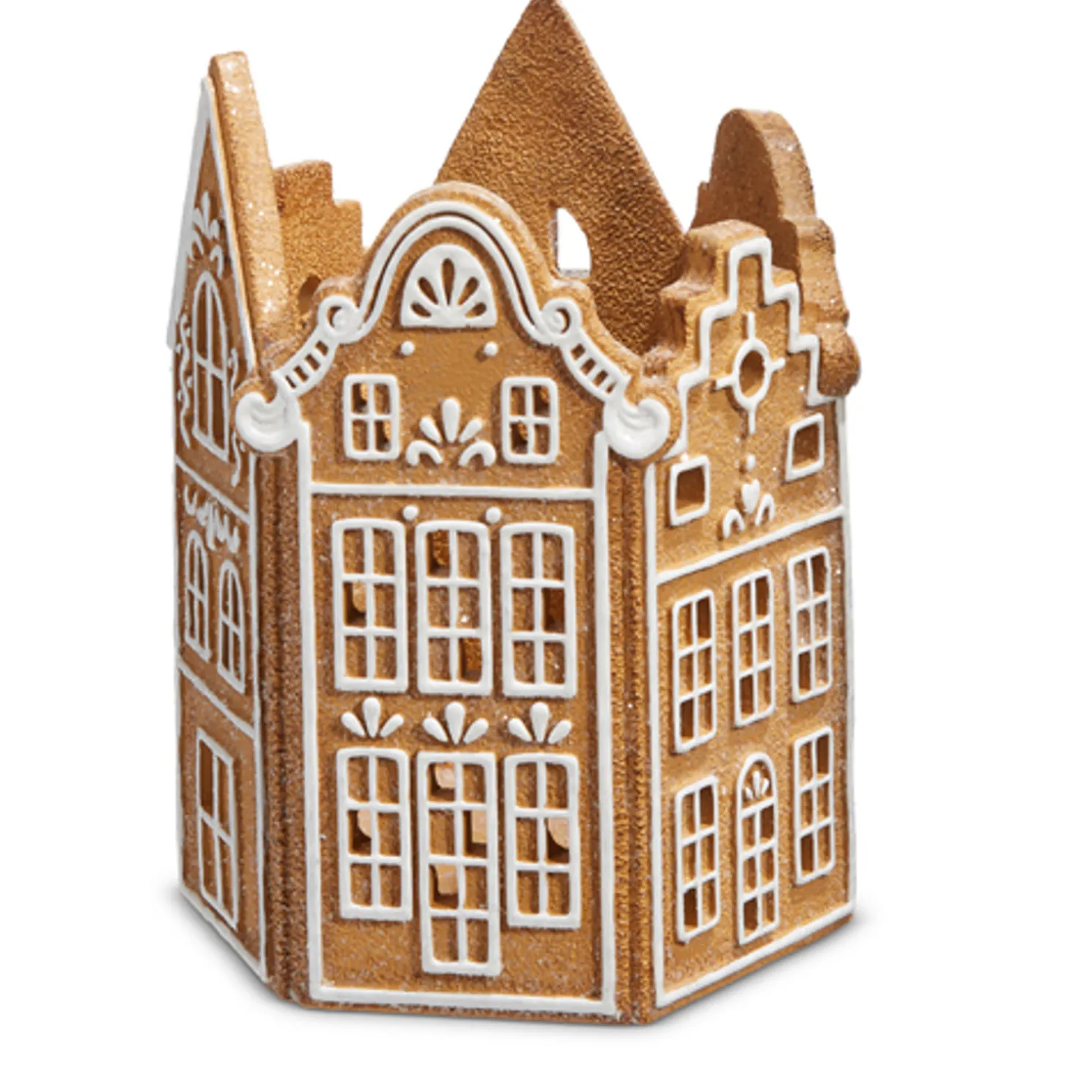 Raz 8" Gingerbread Village Christmas Candle Holder 4457717