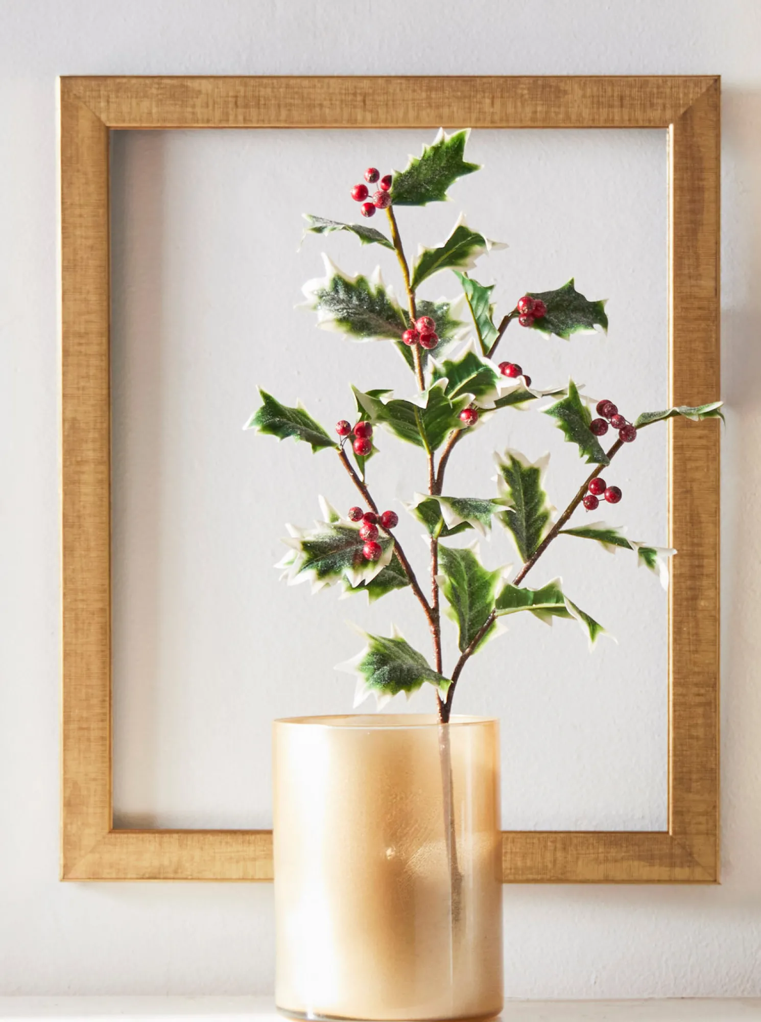 Raz 31" Glittered Variegated Holly Christmas Tree Spray F4422631