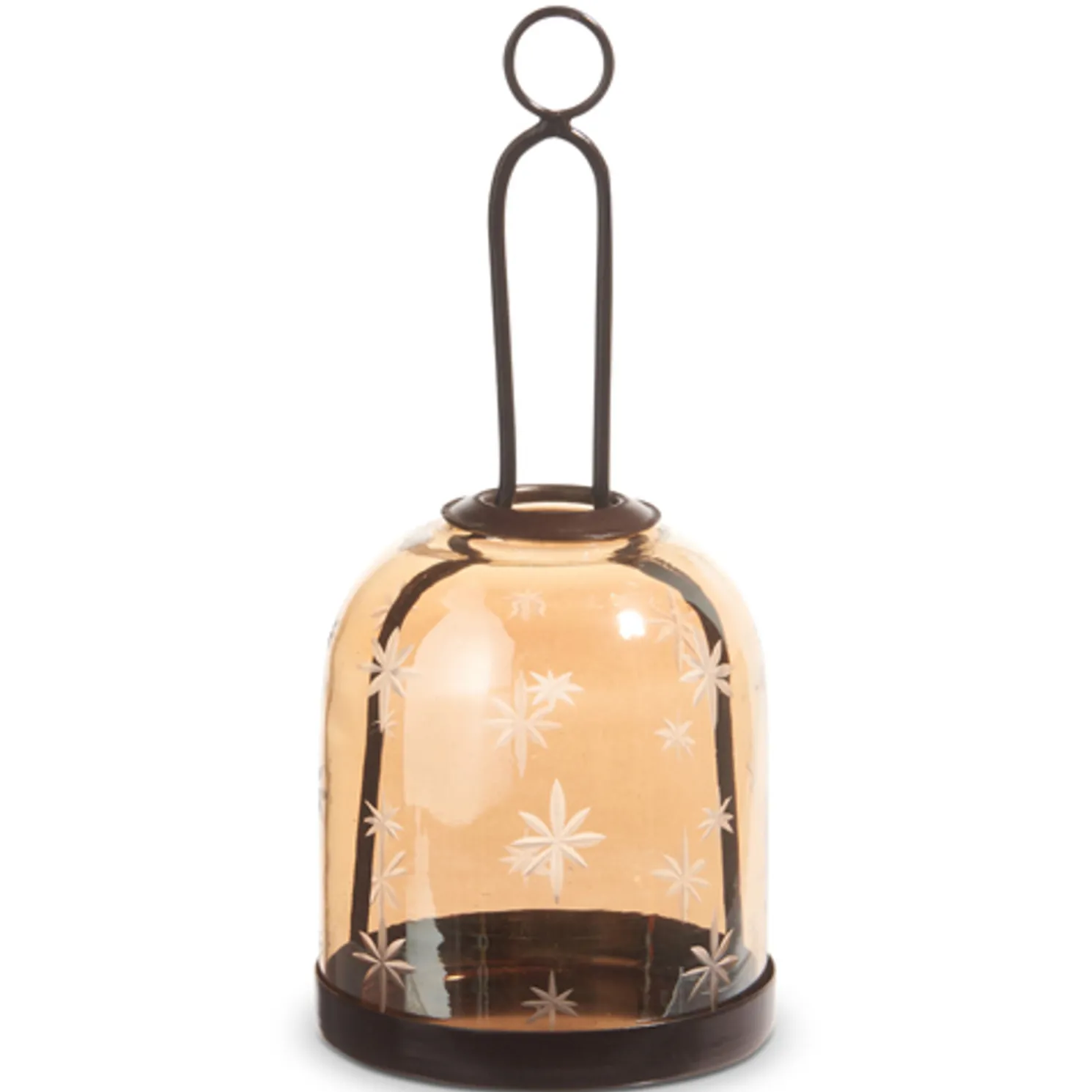 Raz 9" Gold Star Etched Hanging Lantern Christmas Decoration 4438320