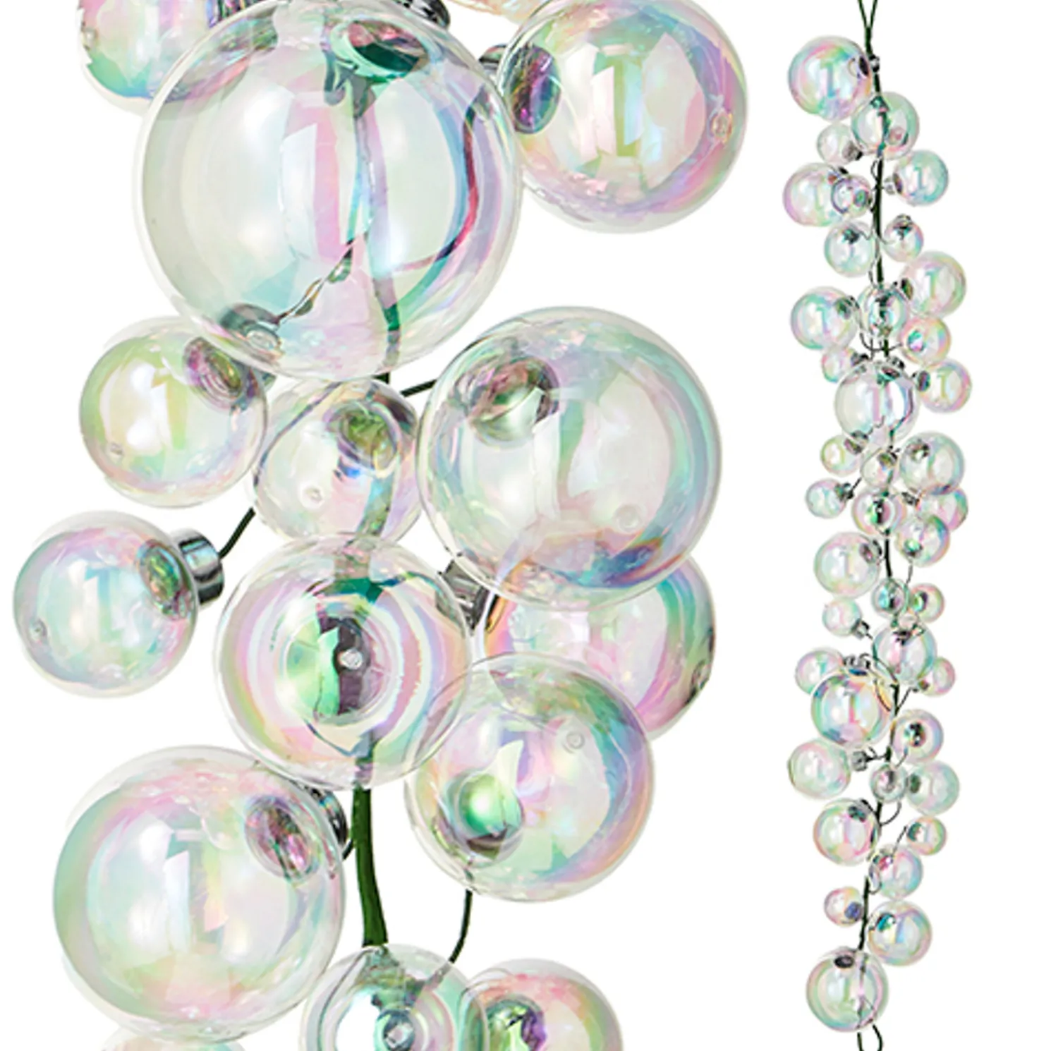 Raz 4' Iridescent Ball Ornament Christmas Garland G4232700