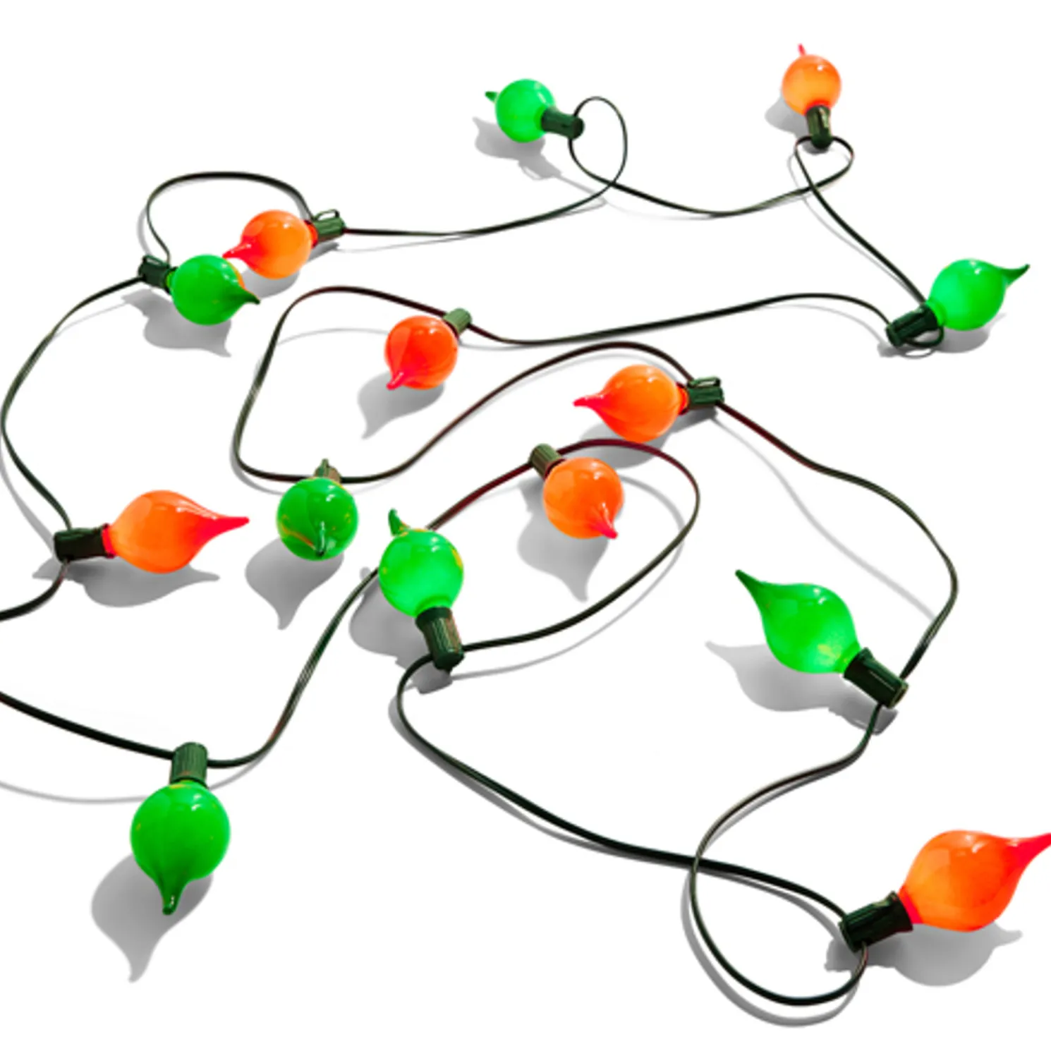 Raz 14' Matte Kismet Red and Green Matte LED String Christmas Lights L4537023