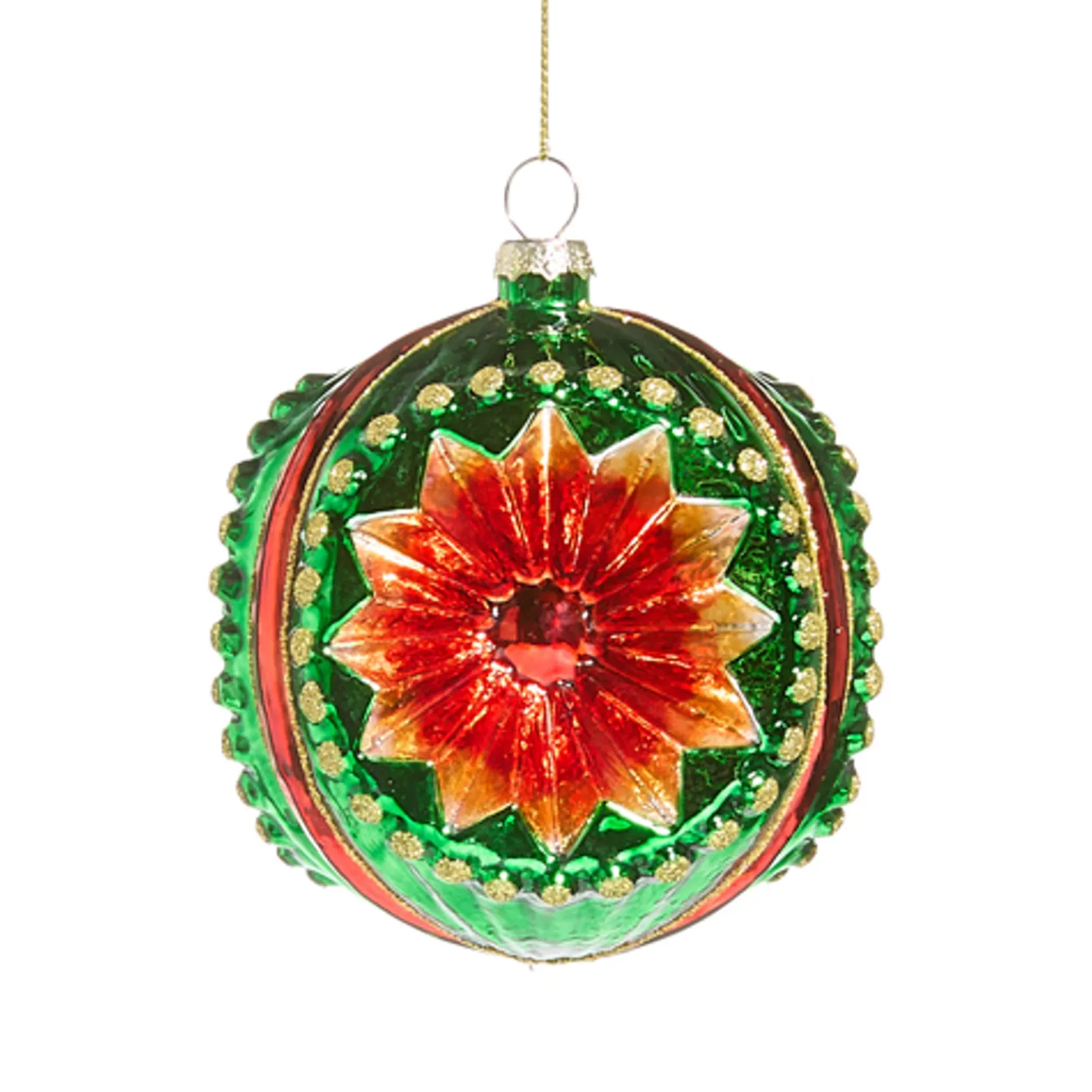 Raz 3.5" Multicolor Witch Eye Glass Christmas Ornament 4525042