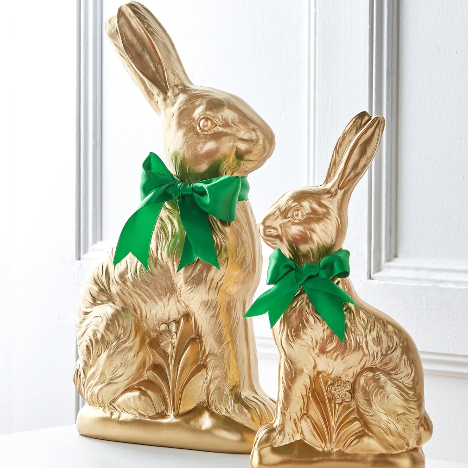 Raz 14" or 18.25" Gold Foil Chocolate Bunny Easter Decoration