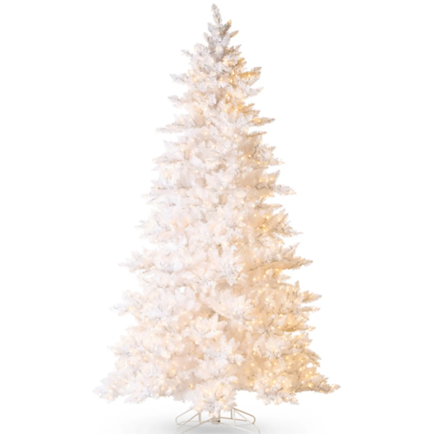 Raz 7.5' or 9' White Tinsel Lighted Christmas Tree