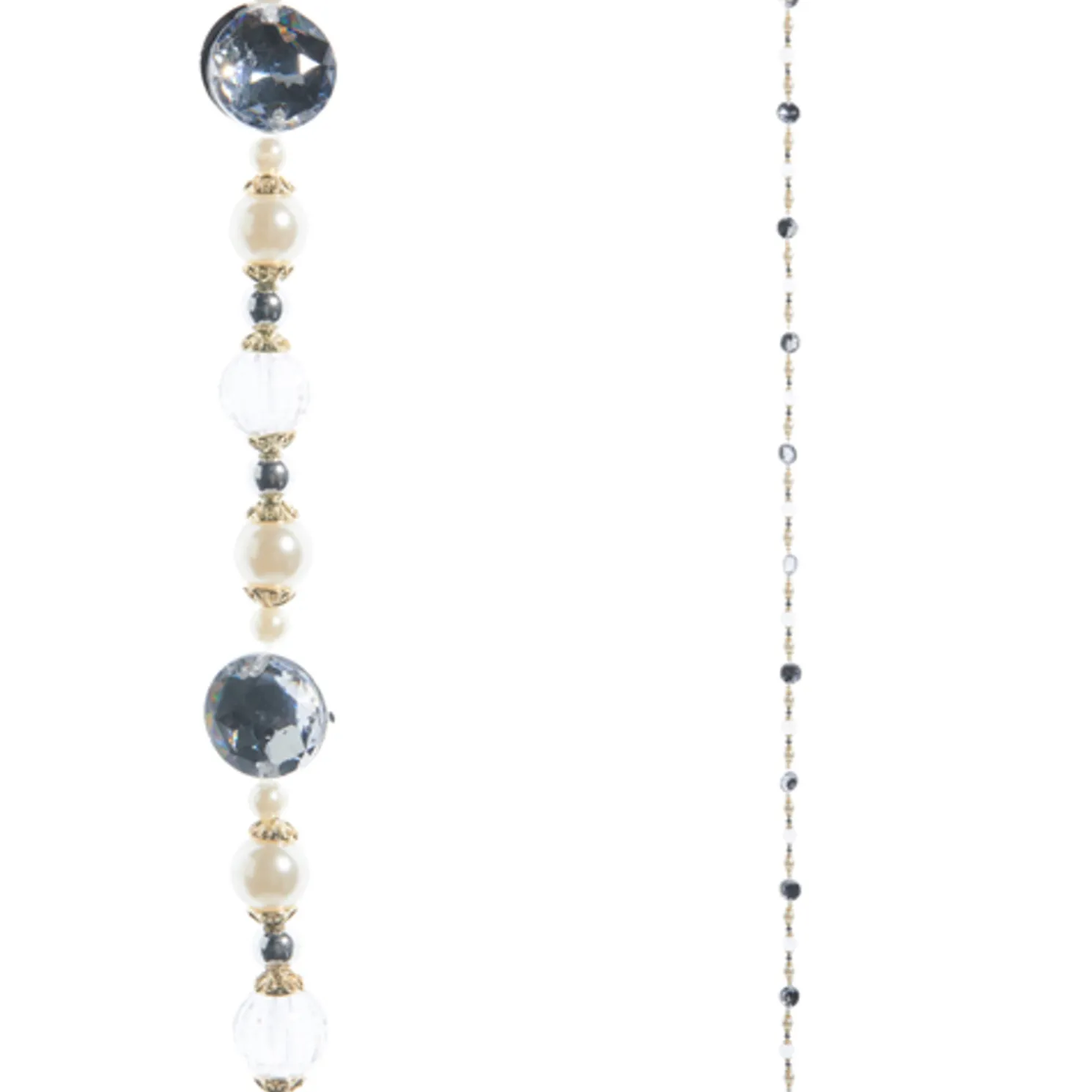 Raz 5' Pearl and Crystal Beaded Christmas Tree Garland G4517606