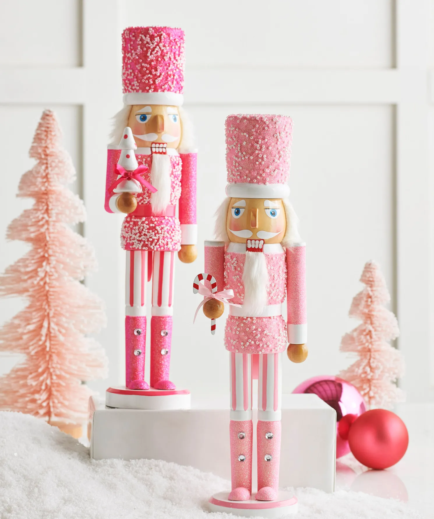 Raz 15.5" Pink Christmas Nutcracker Figure 4422827