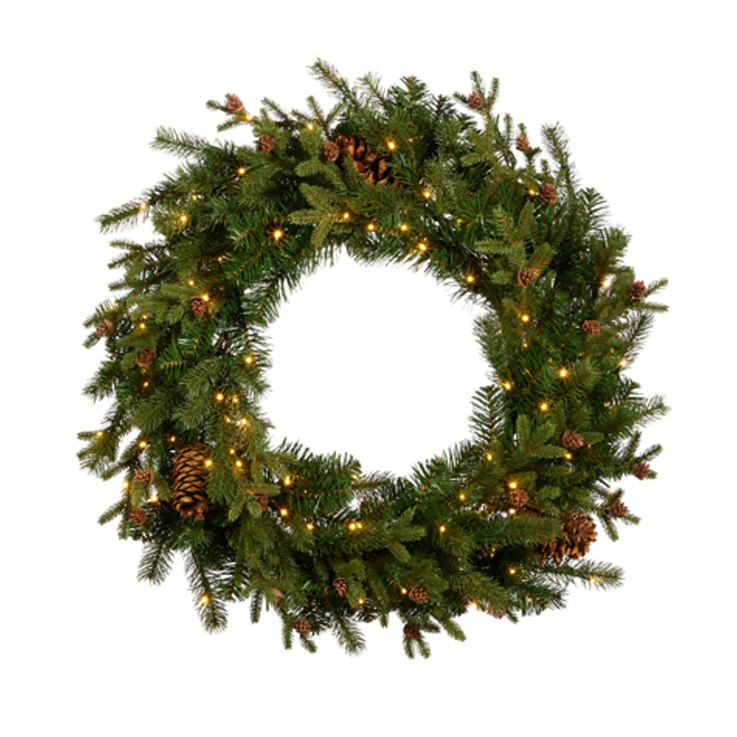 Raz 36" Pre-lit Grand Majestic Real Feel Christmas Wreath W4409597